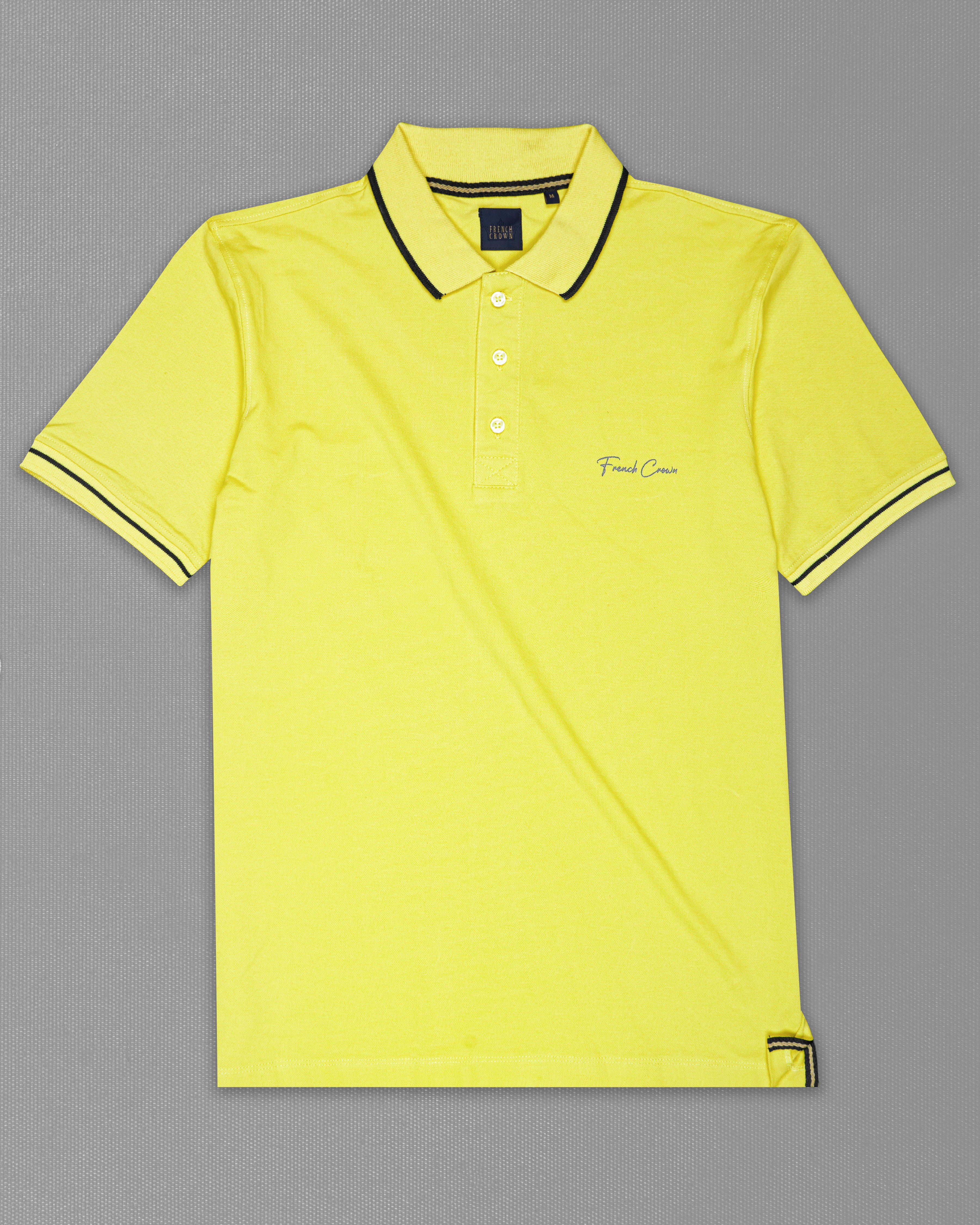 Lemon Yellow Mercerised Pique Polo TS876-S, TS876-M, TS876-L, TS876-XL, TS876-XXL