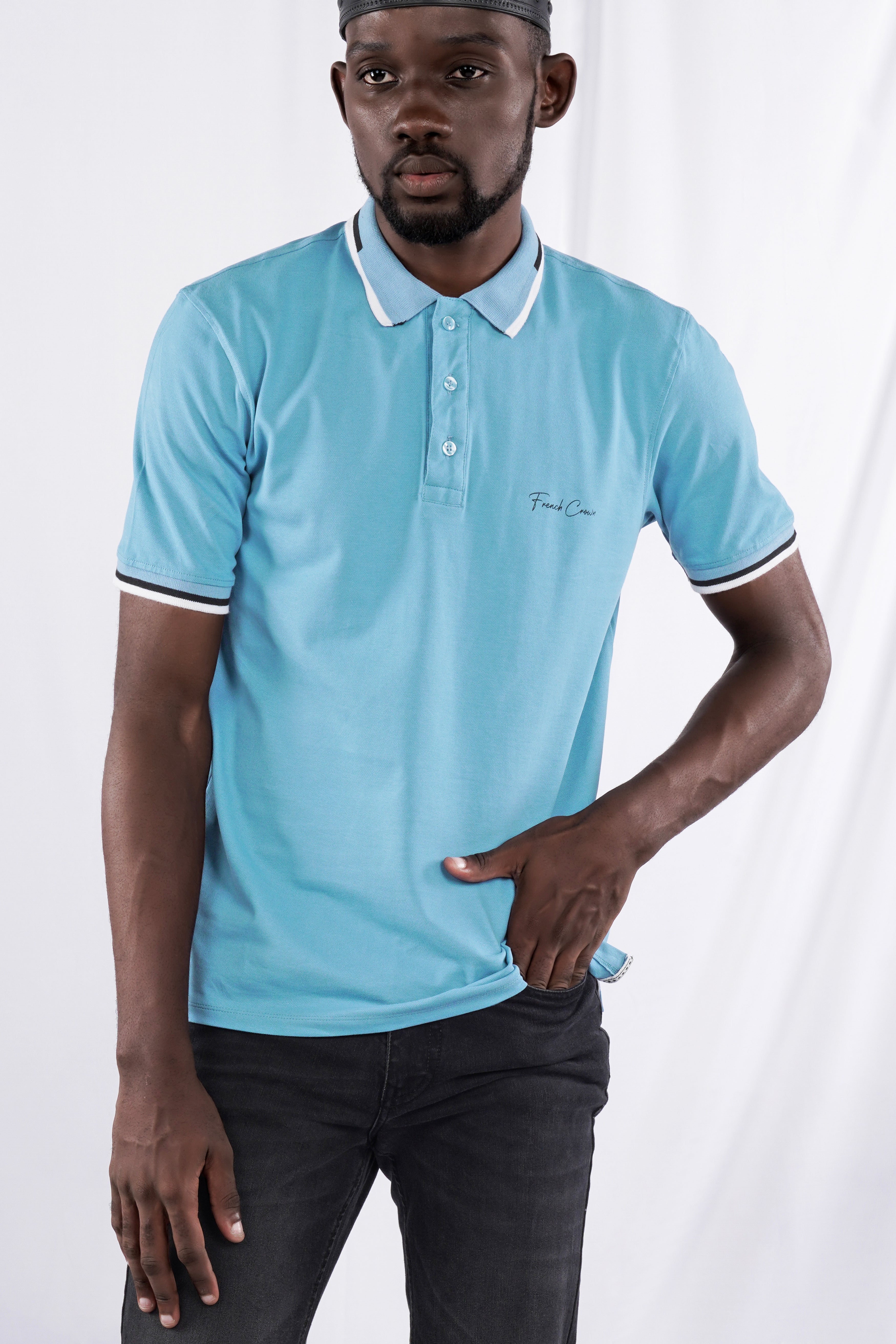 Glacier Blue Mercerised Pique Polo TS878-S, TS878-M, TS878-L, TS878-XL, TS878-XXL