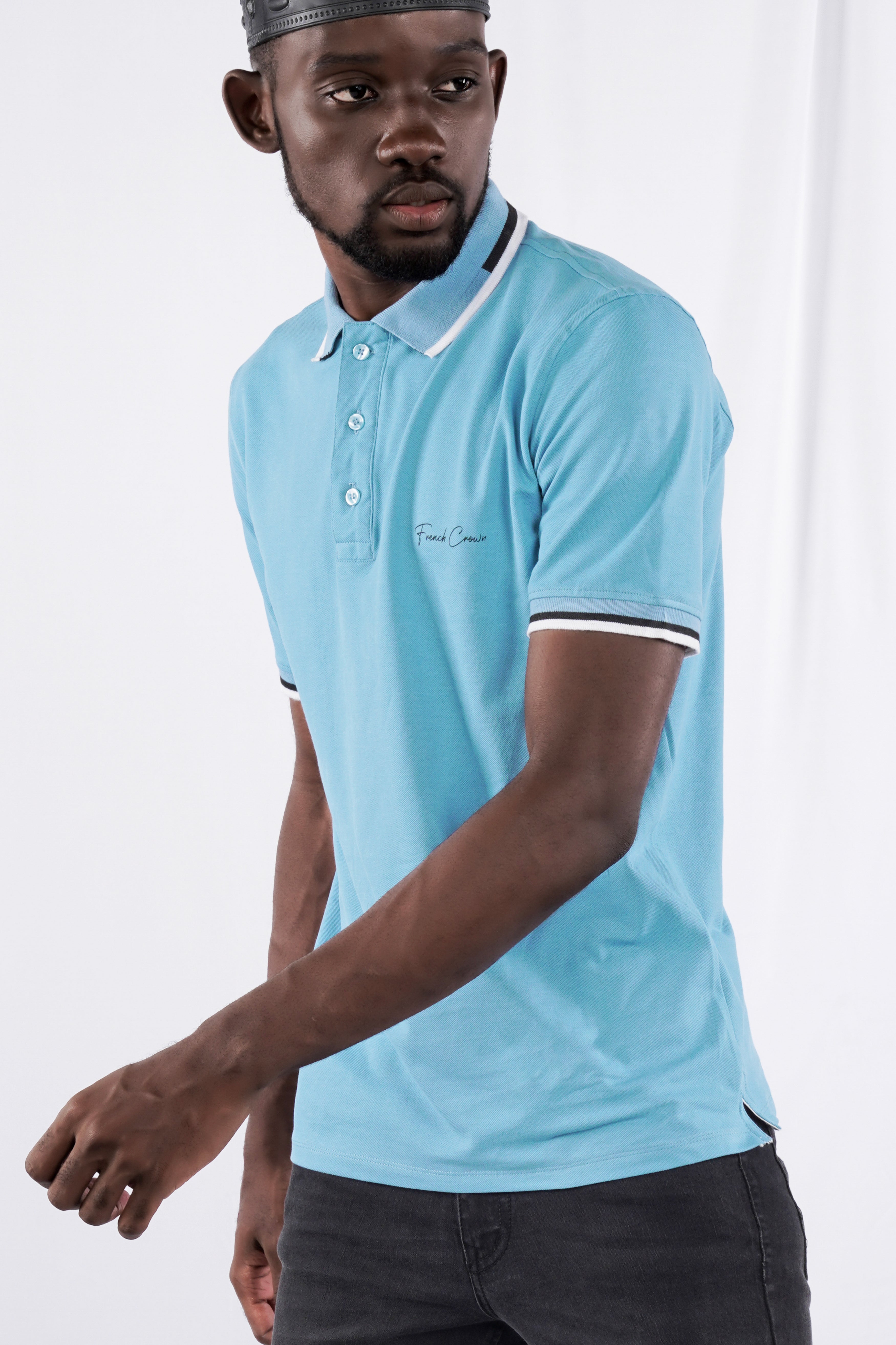 Glacier Blue Mercerised Pique Polo TS878-S, TS878-M, TS878-L, TS878-XL, TS878-XXL