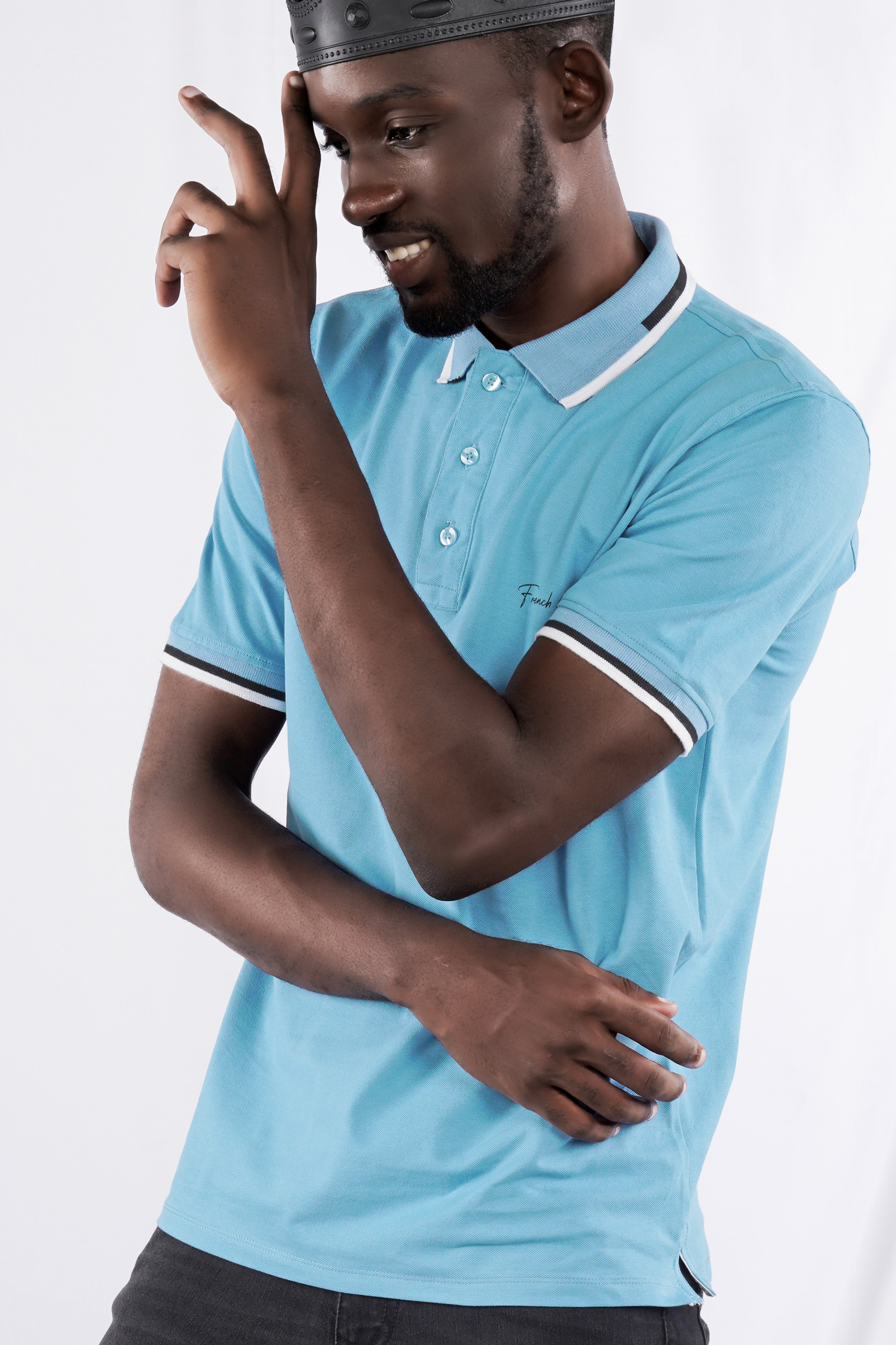 Glacier Blue Mercerised Pique Polo TS878-S, TS878-M, TS878-L, TS878-XL, TS878-XXL