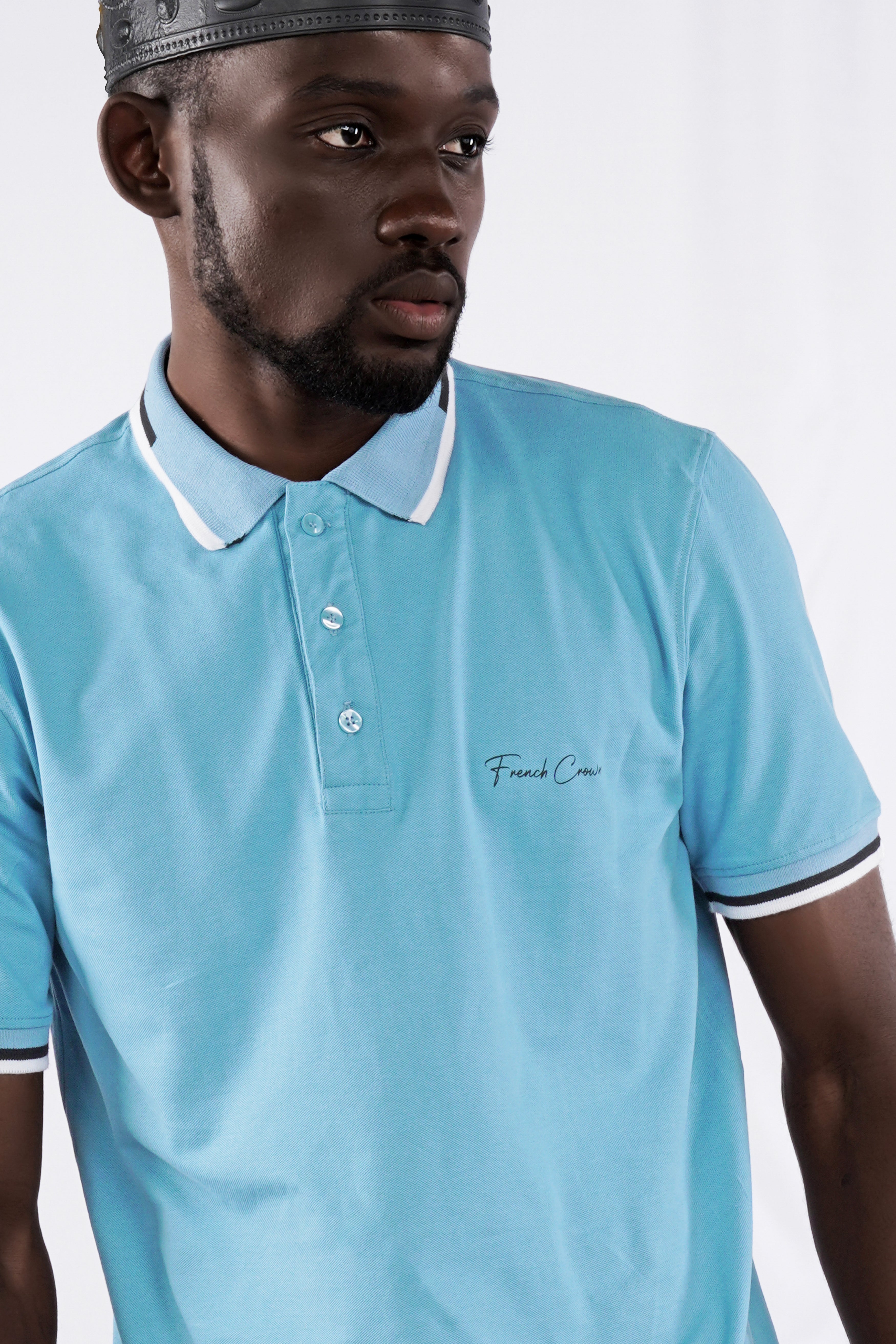 Glacier Blue Mercerised Pique Polo TS878-S, TS878-M, TS878-L, TS878-XL, TS878-XXL