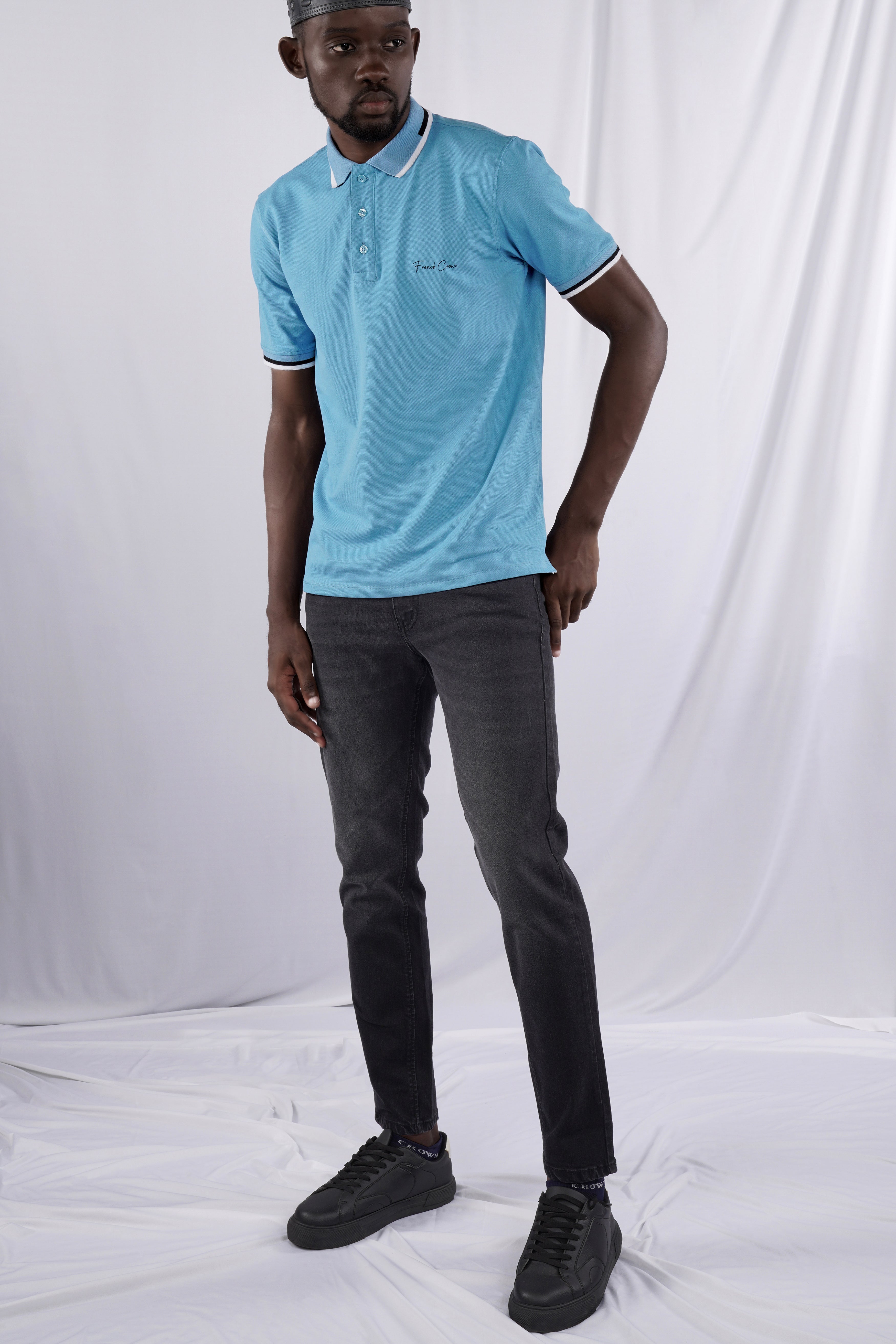 Glacier Blue Mercerised Pique Polo TS878-S, TS878-M, TS878-L, TS878-XL, TS878-XXL