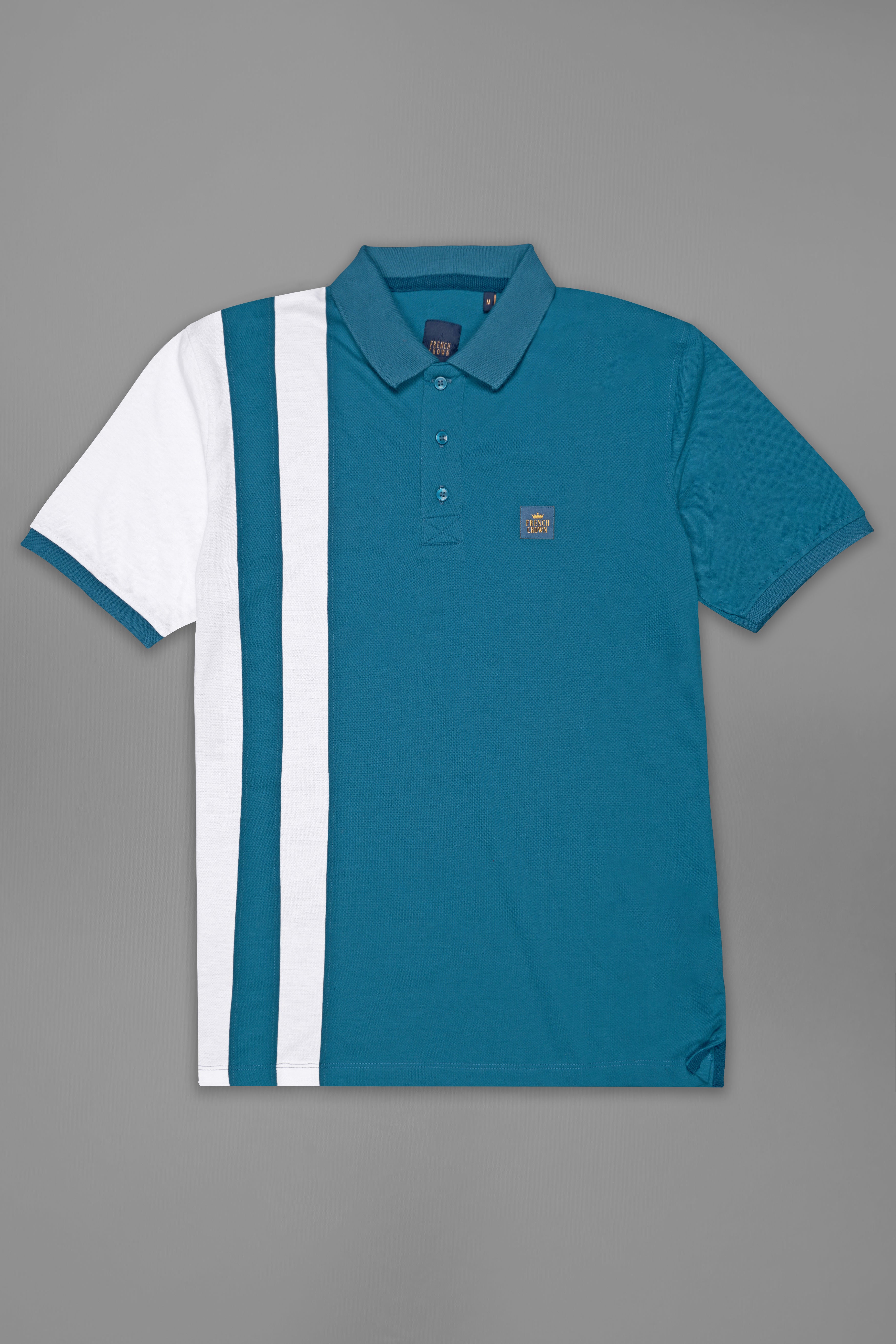 Chathams Blue and White Premium Cotton Pique Polo TS896-S, TS896-M, TS896-L, TS896-XL, TS896-XXL