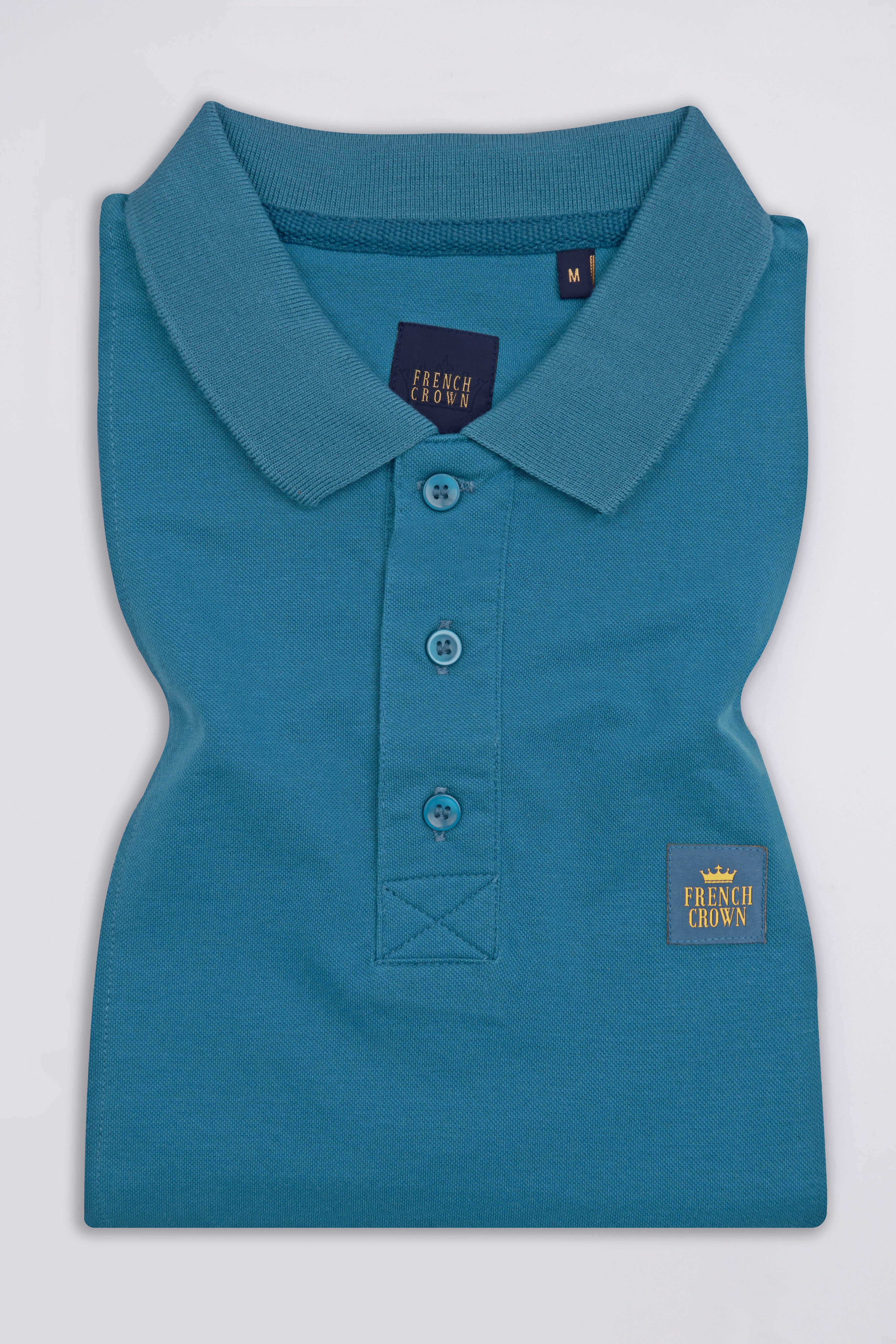 Chathams Blue and White Premium Cotton Pique Polo TS896-S, TS896-M, TS896-L, TS896-XL, TS896-XXL