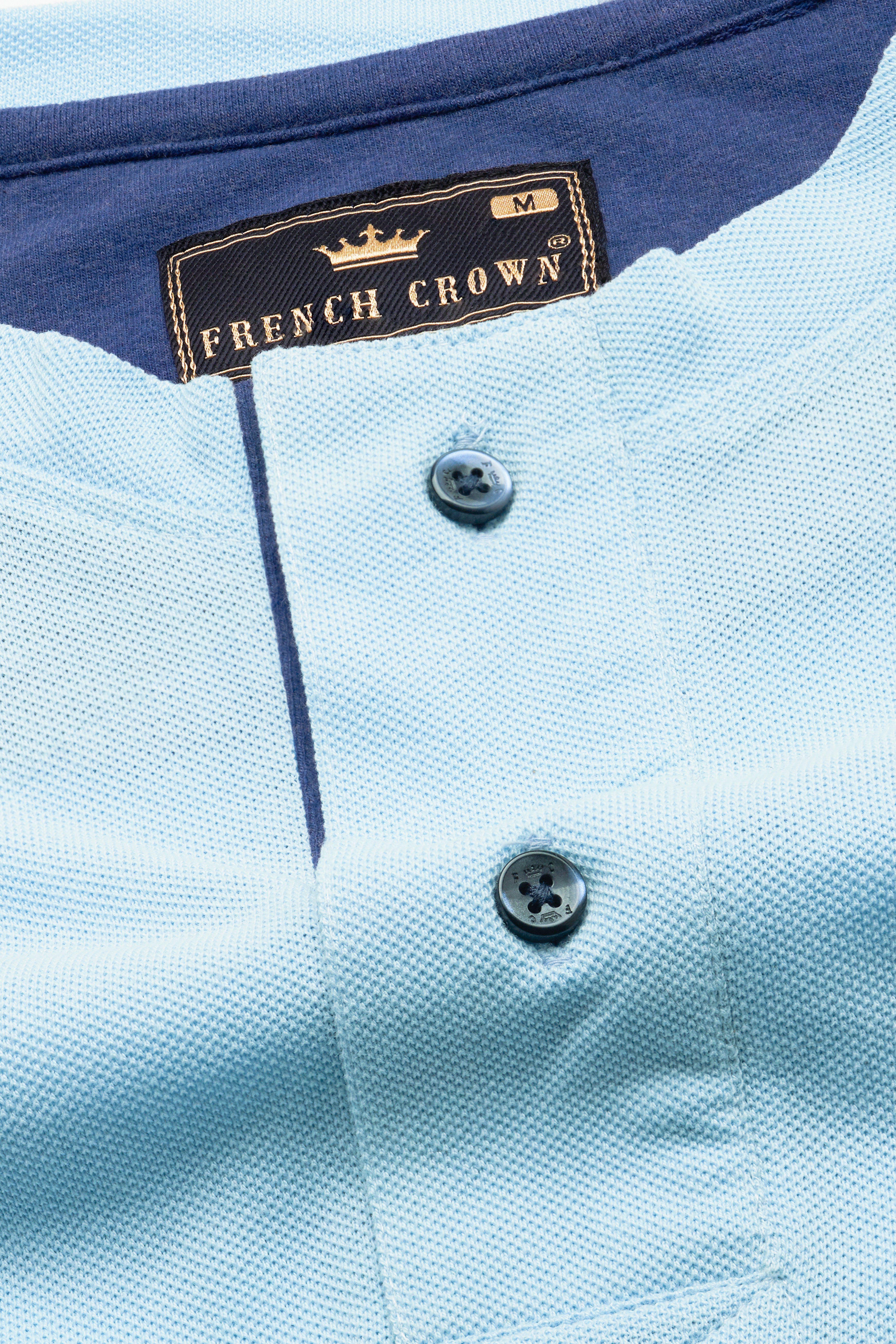 Spindle Blue Premium Cotton Round Neck Pique T-Shirt TS899-S, TS899-M, TS899-L, TS899-XL, TS899-XXL