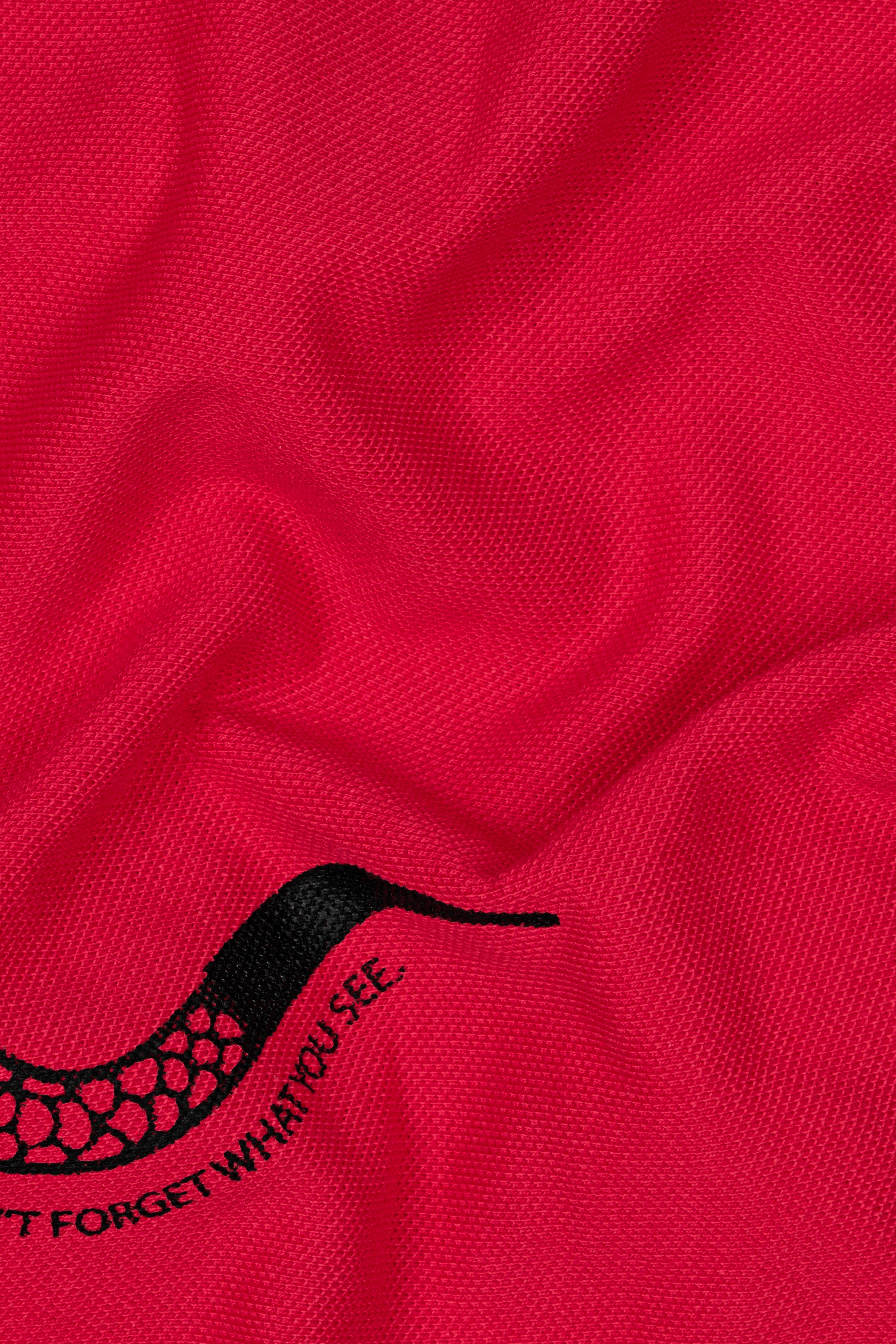 Monza Red Snake Printed Premium Cotton Pique T-shirt TS904-S, TS904-M, TS904-L, TS904-XL, TS904-XXL