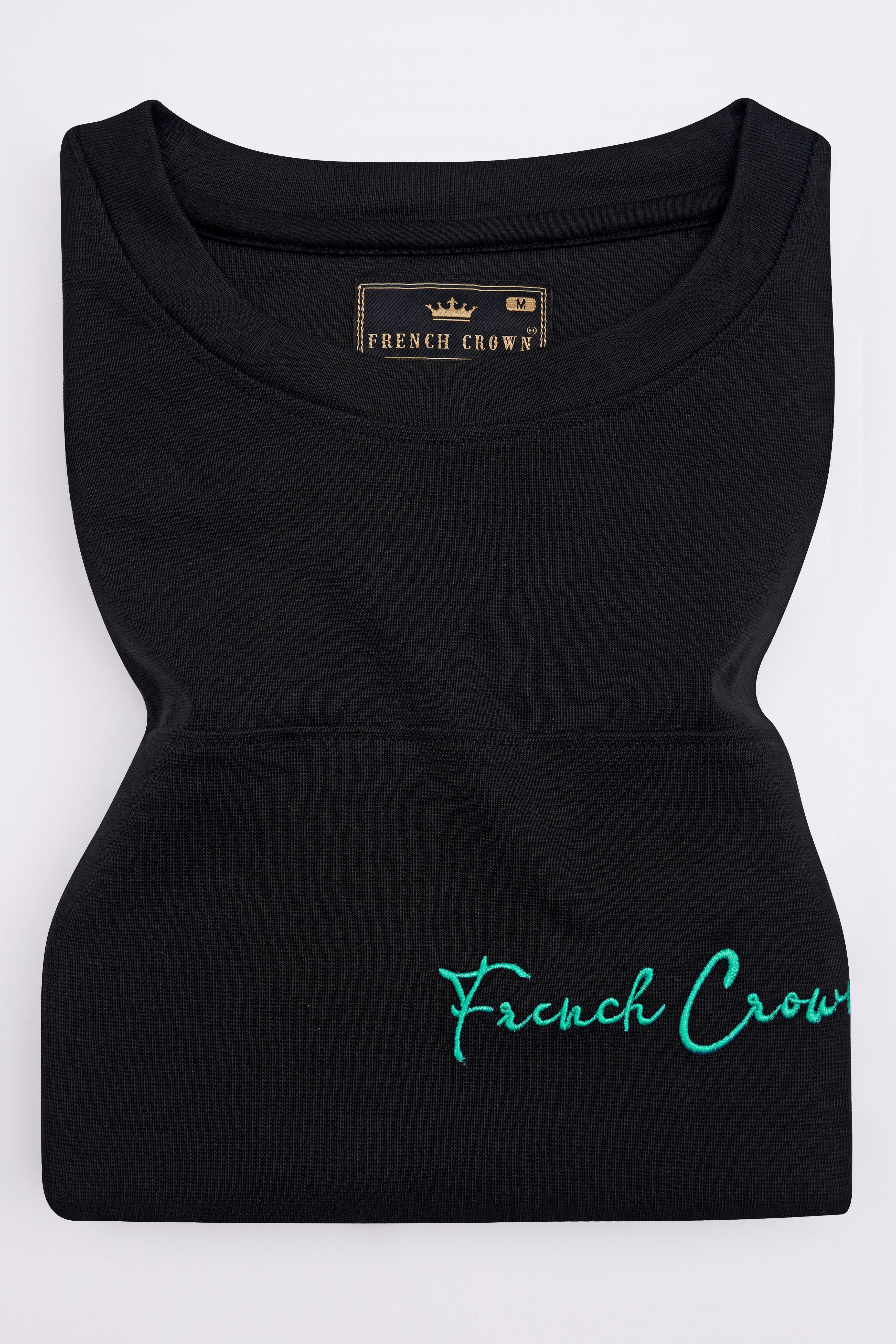 Jade Black and Mountain Meadow Green Premium Cotton Jersey T-shirt TS909-S, TS909-M, TS909-L, TS909-XL, TS909-XXL