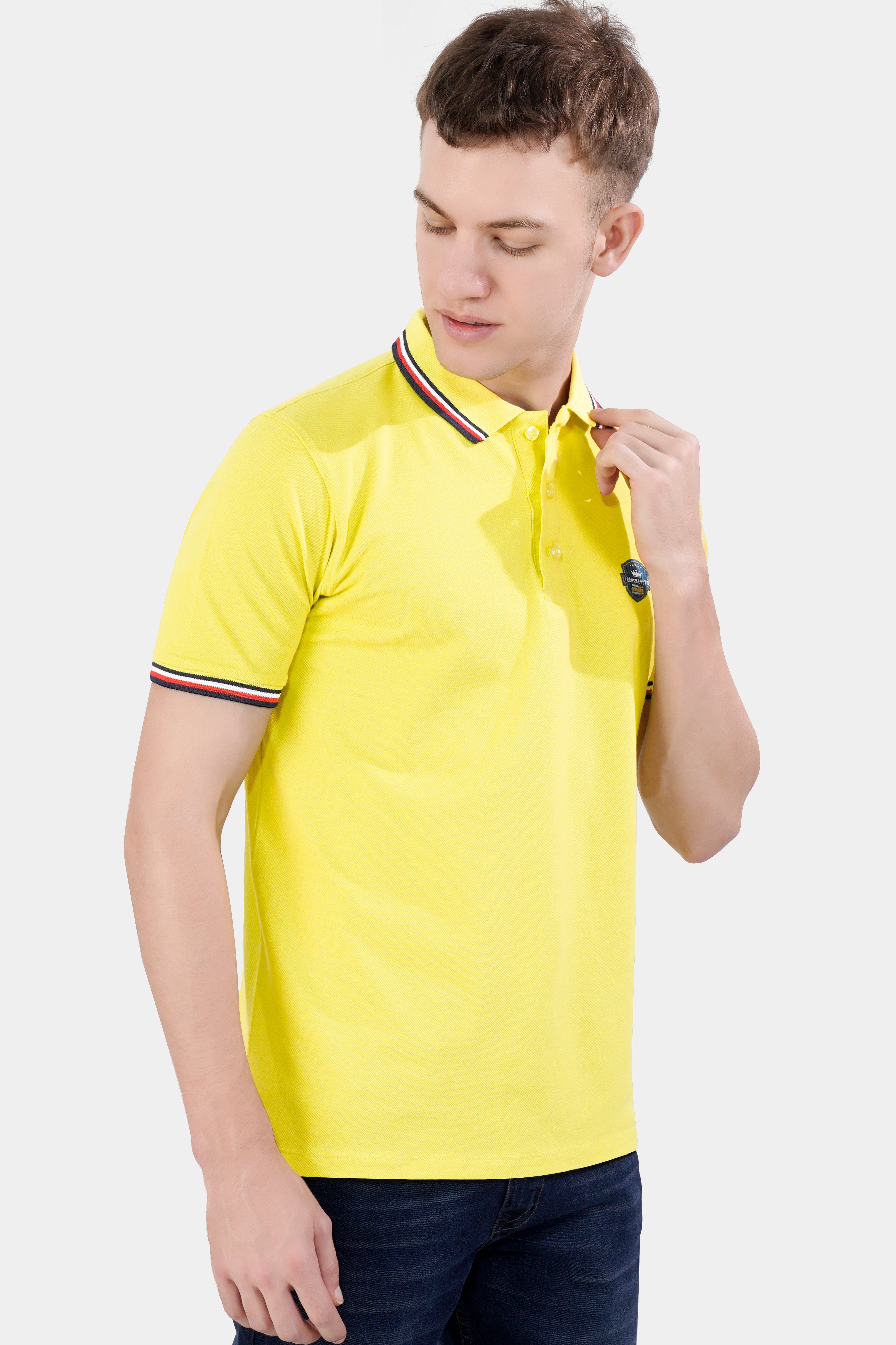 Sahara Sand Yellow Premium Cotton Pique Polo TS936-S, TS936-M, TS936-L, TS936-XL, TS936-XXL