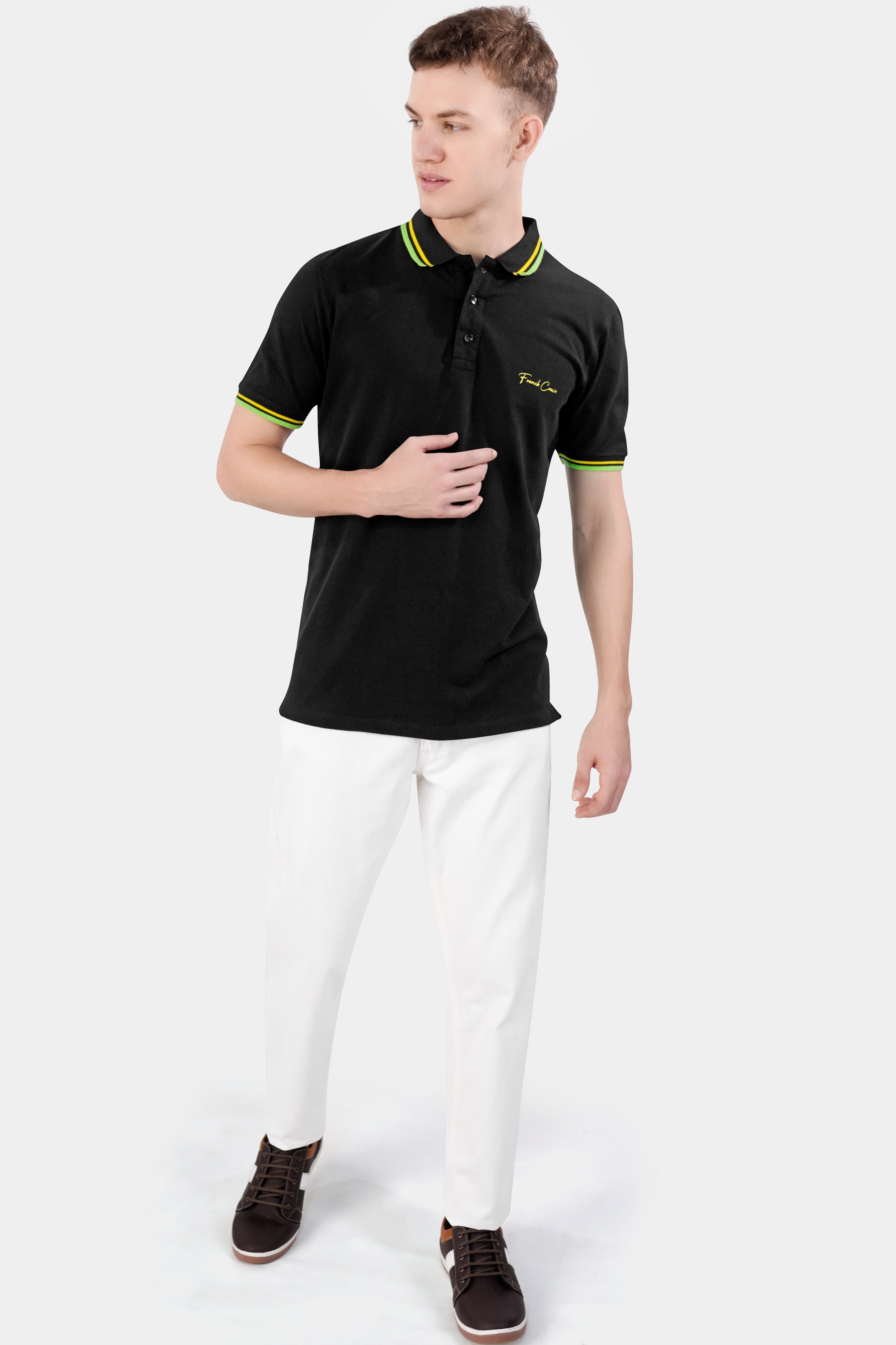Jade Black Premium Cotton Pique Polo TS939-S, TS939-M, TS939-L, TS939-XL, TS939-XXL