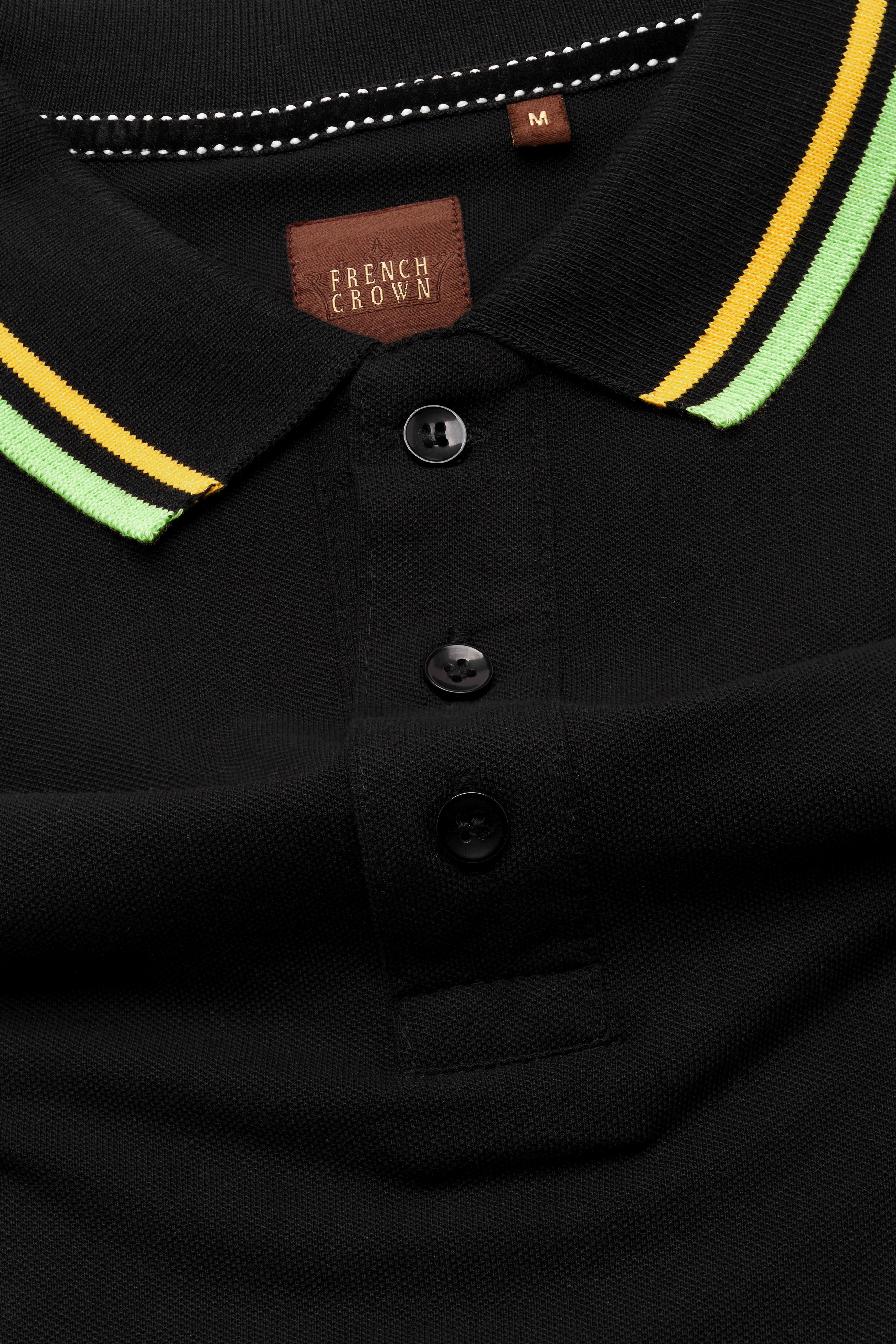 Jade Black Premium Cotton Pique Polo TS939-S, TS939-M, TS939-L, TS939-XL, TS939-XXL