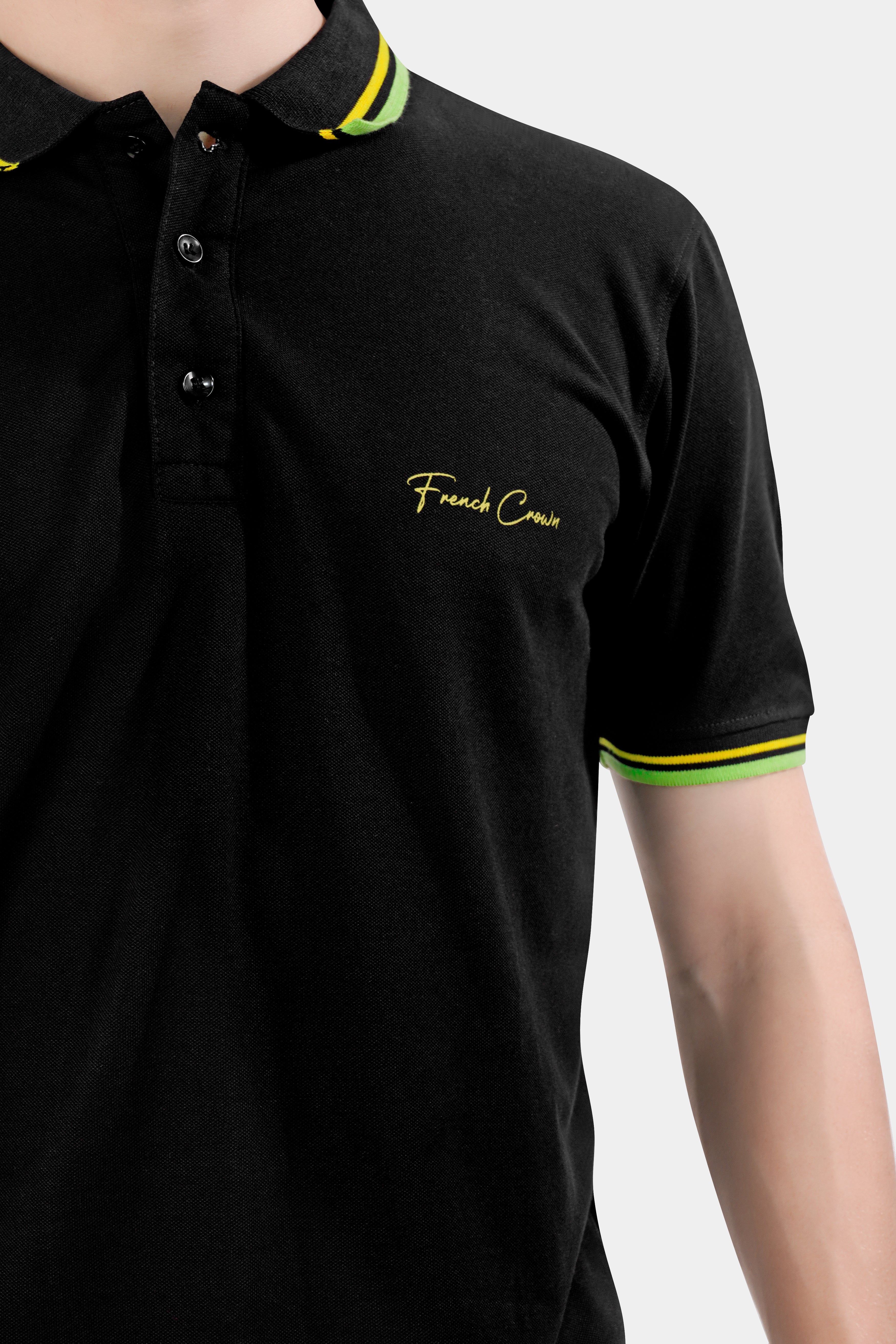 Jade Black Premium Cotton Pique Polo TS939-S, TS939-M, TS939-L, TS939-XL, TS939-XXL