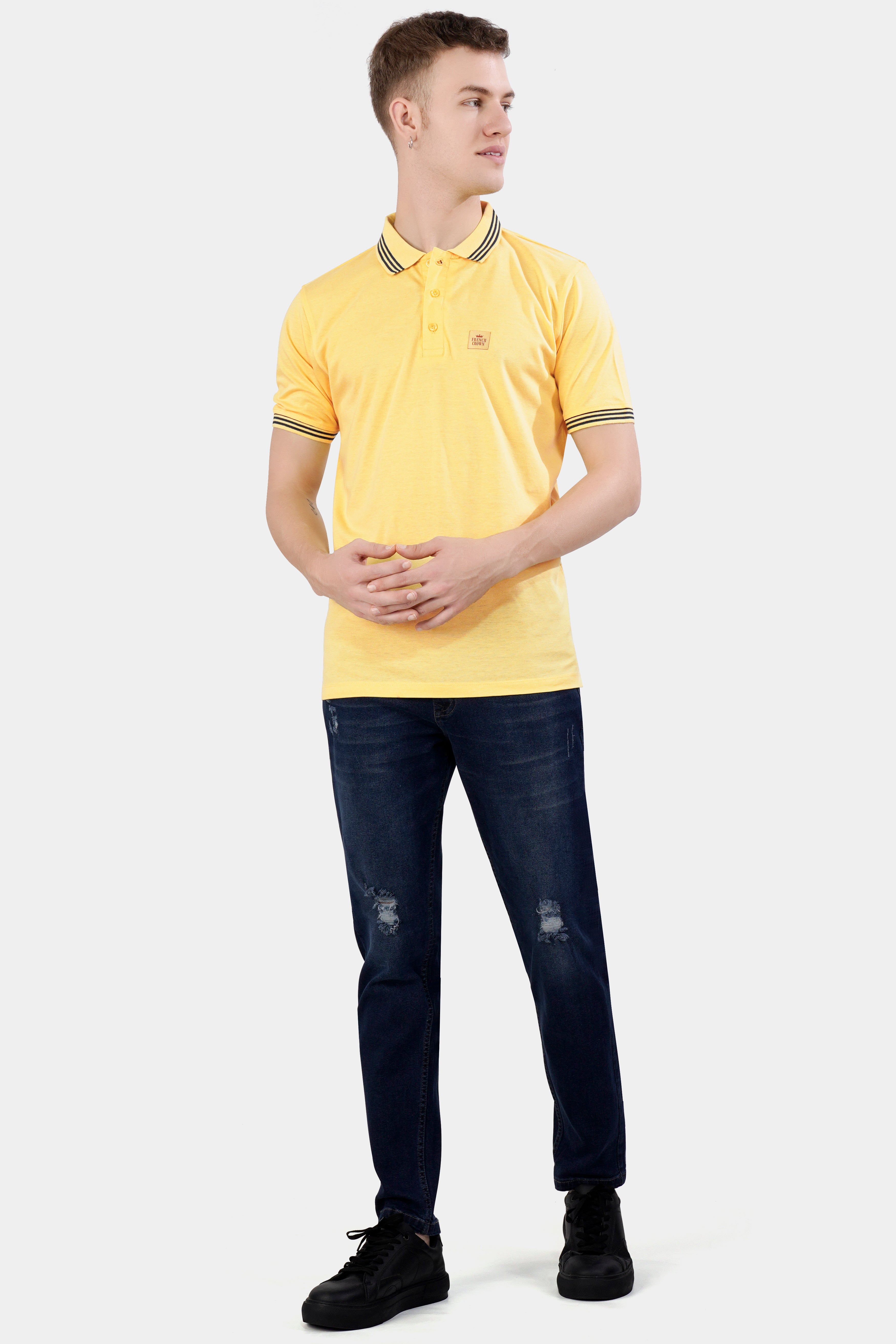 Vis Vis Yellow Premium Cotton Pique Polo TS940-S, TS940-M, TS940-L, TS940-XL, TS940-XXL