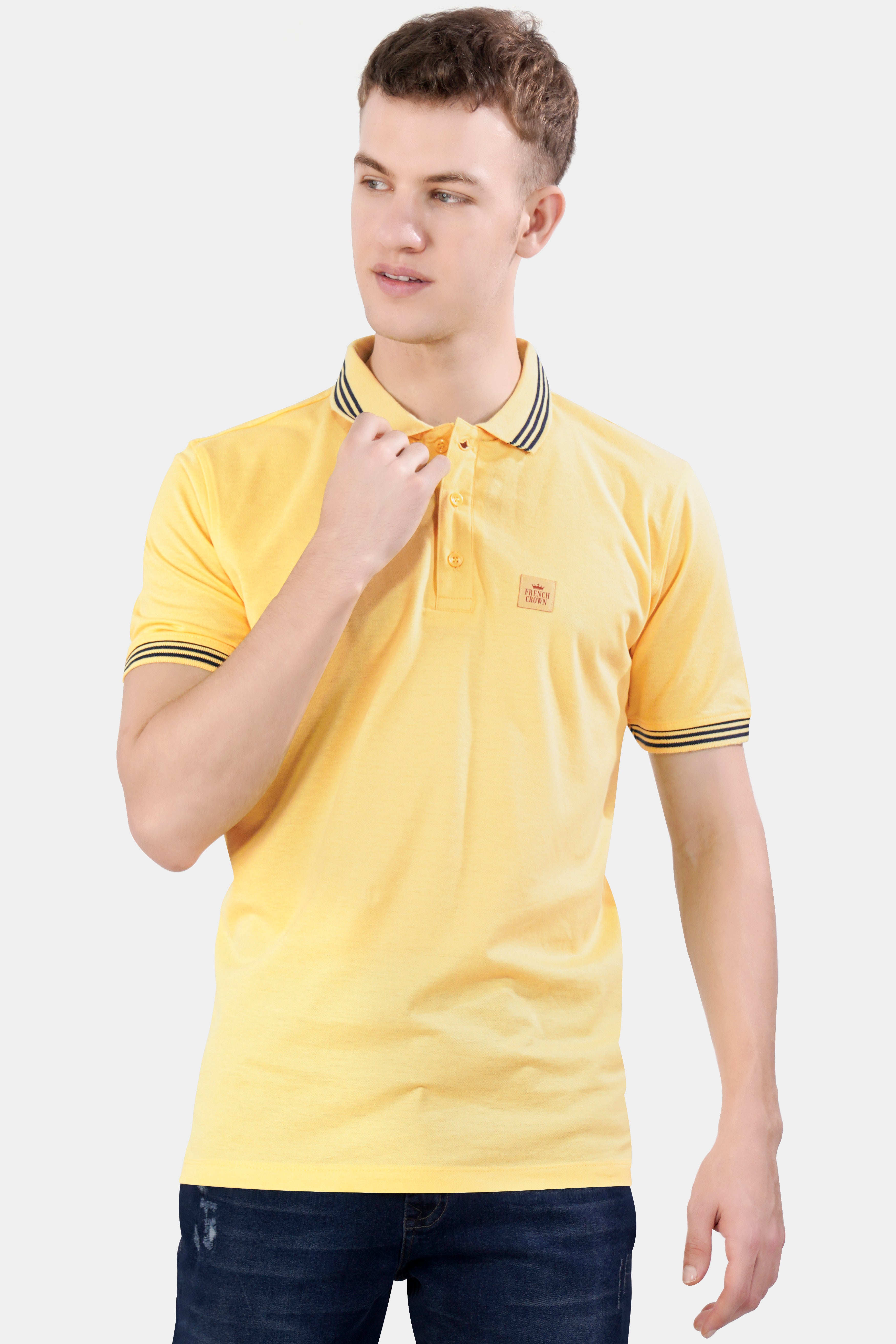 Vis Vis Yellow Premium Cotton Pique Polo TS940-S, TS940-M, TS940-L, TS940-XL, TS940-XXL