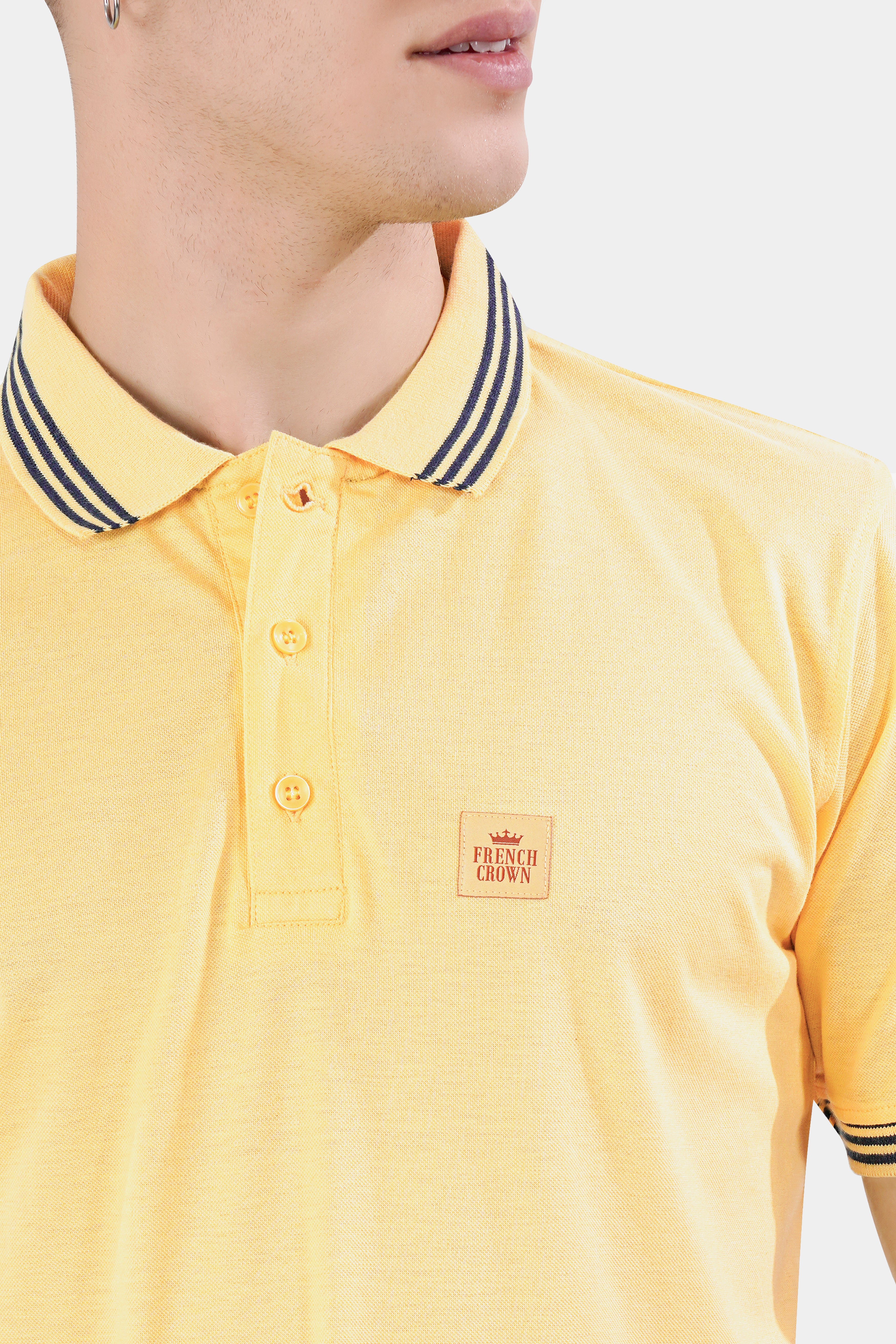 Vis Vis Yellow Premium Cotton Pique Polo TS940-S, TS940-M, TS940-L, TS940-XL, TS940-XXL