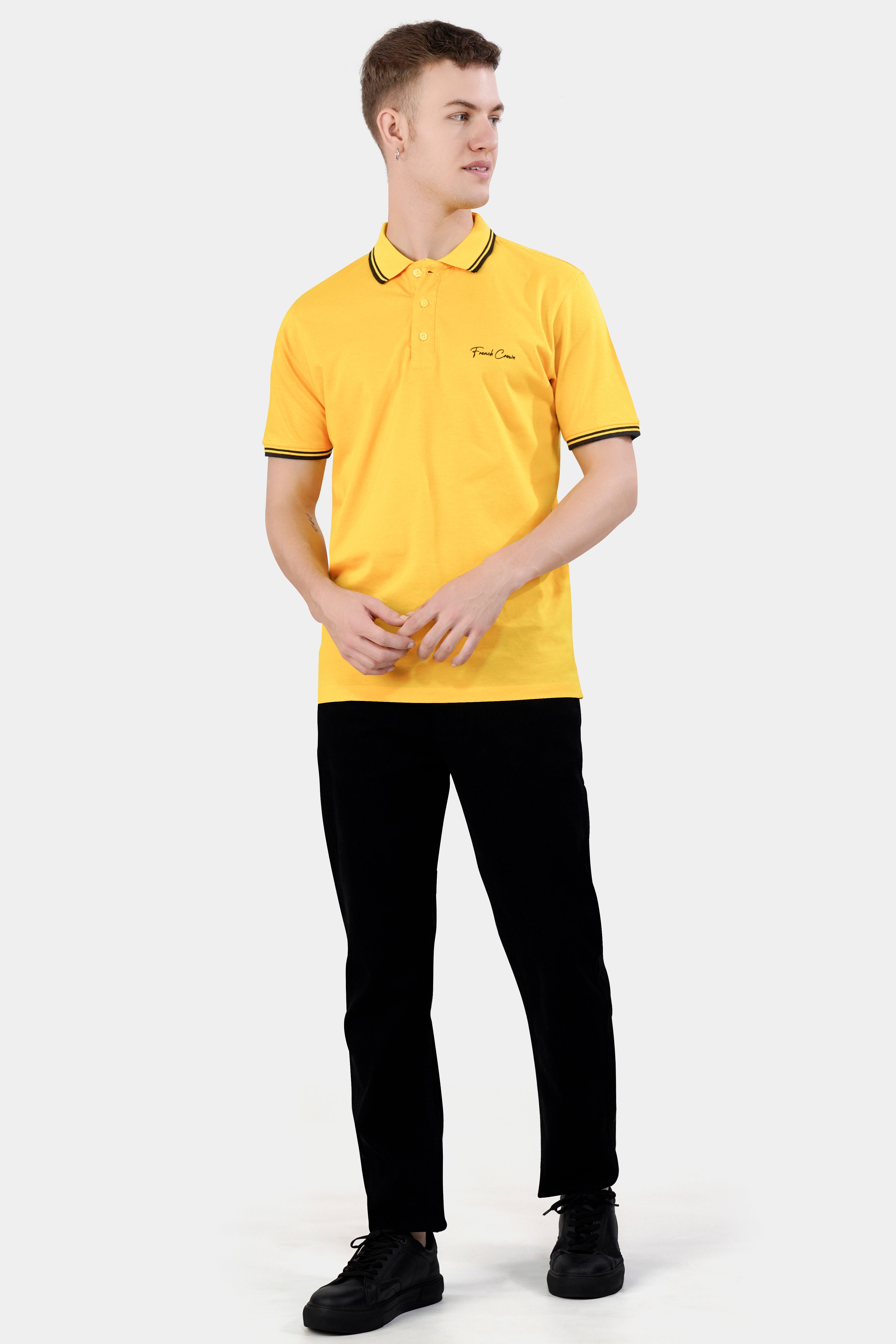 Sunglow Orange Premium Cotton Pique Polo TS941-S, TS941-M, TS941-L, TS941-XL, TS941-XXL