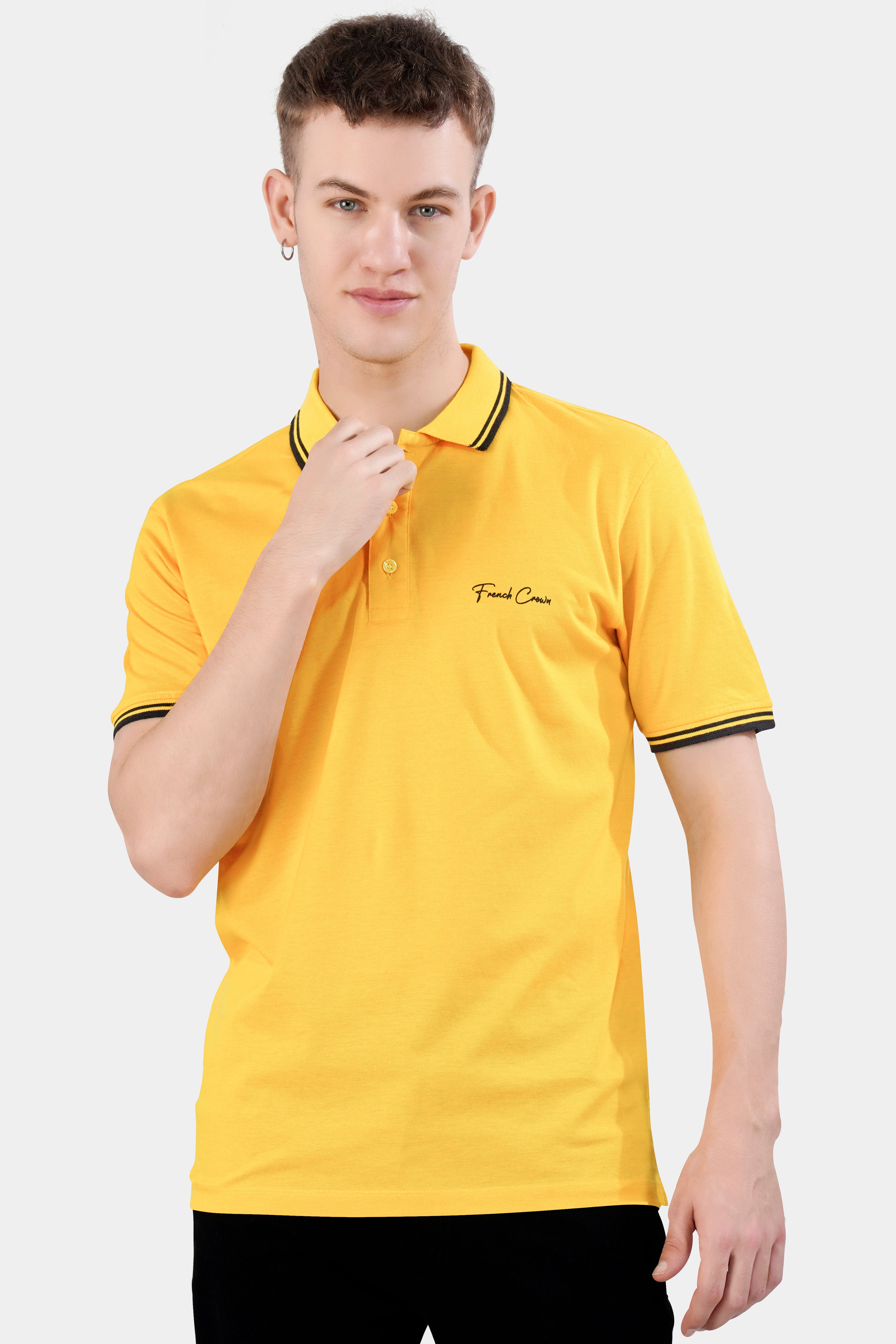 Sunglow Orange Premium Cotton Pique Polo TS941-S, TS941-M, TS941-L, TS941-XL, TS941-XXL