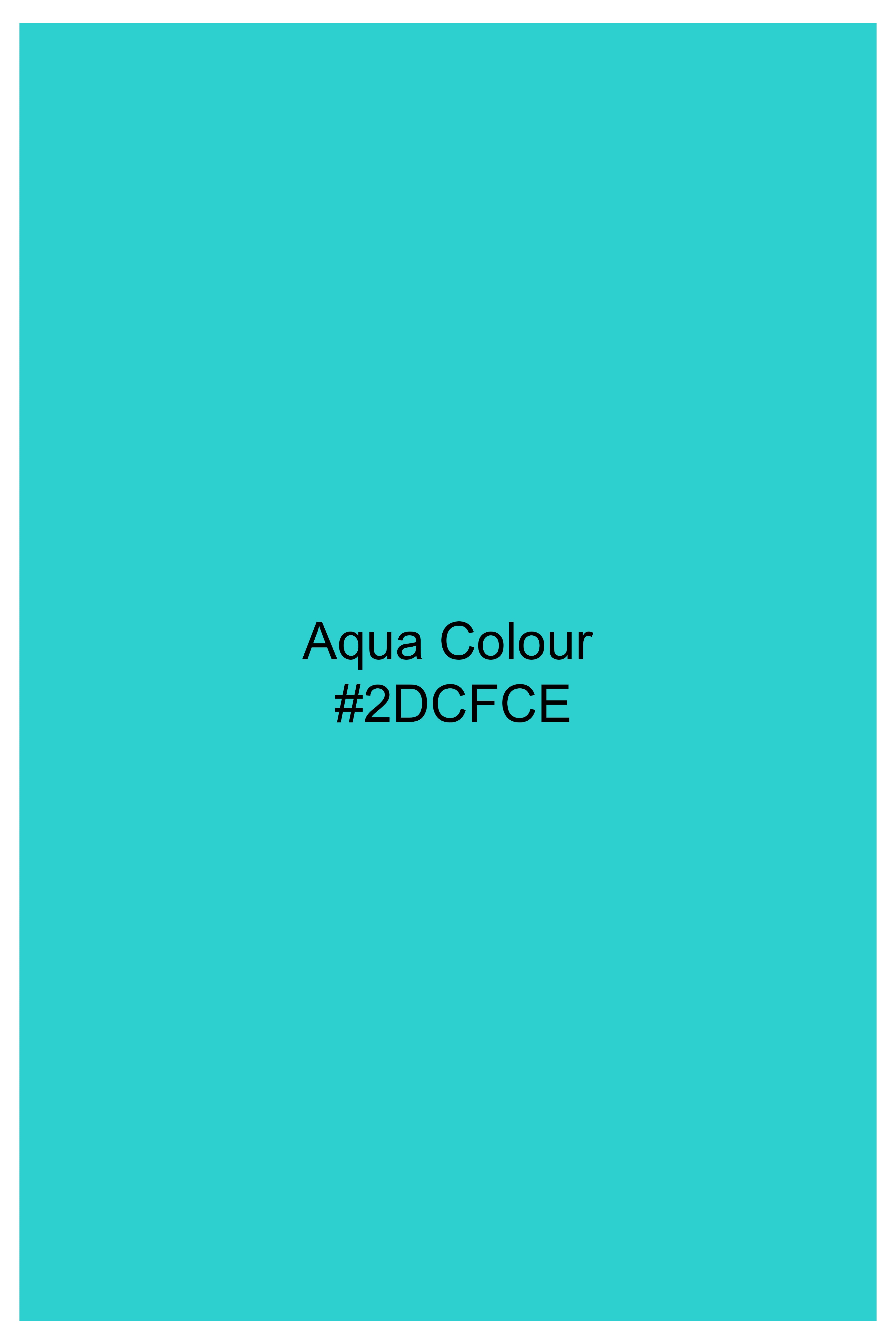 Aqua Blue Printed Premium Cotton Oversized T-shirt TS950-S, TS950-M, TS950-L, TS950-XL, TS950-XXL