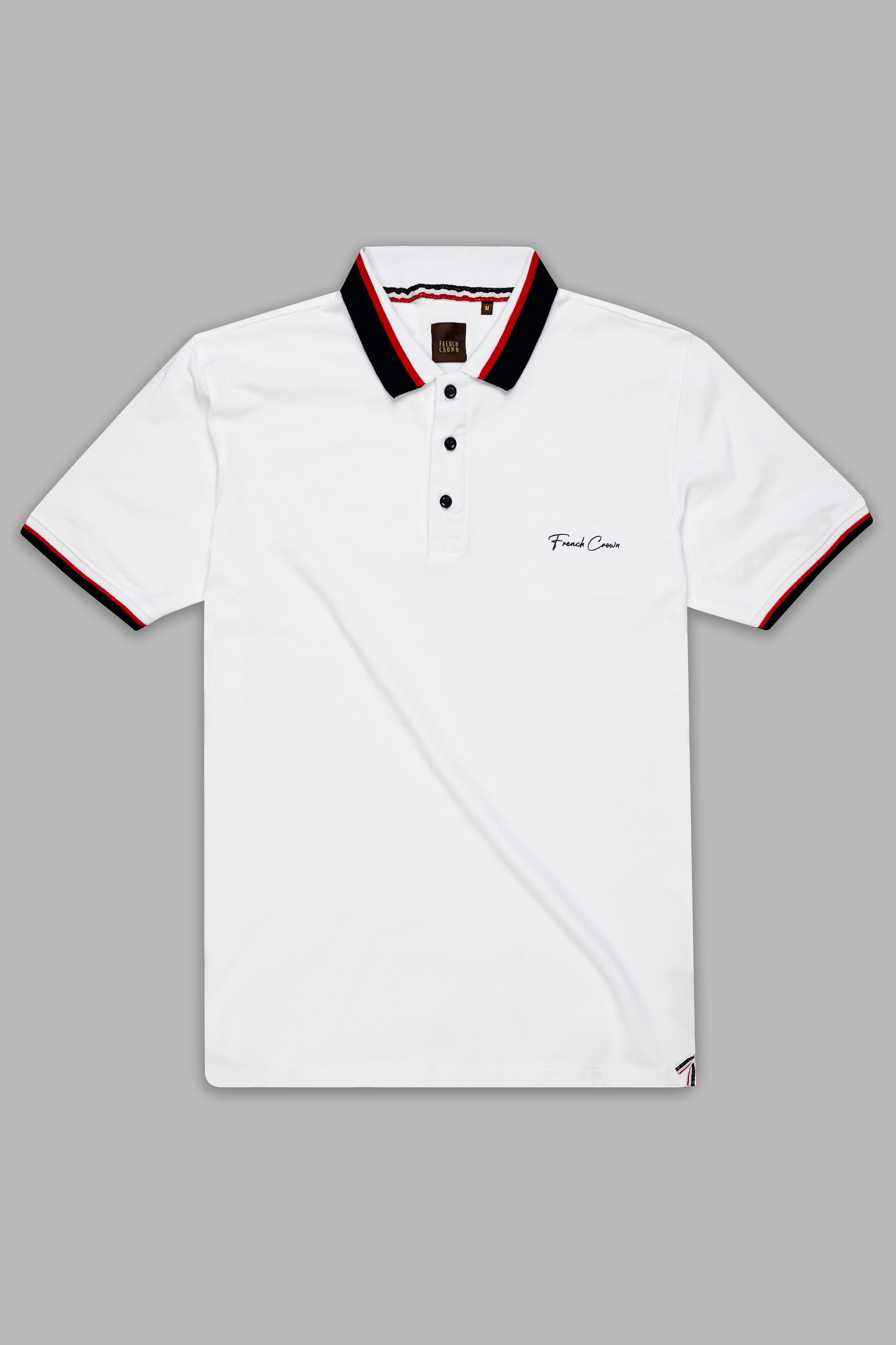 Bright White Premium Cotton Pique Polo