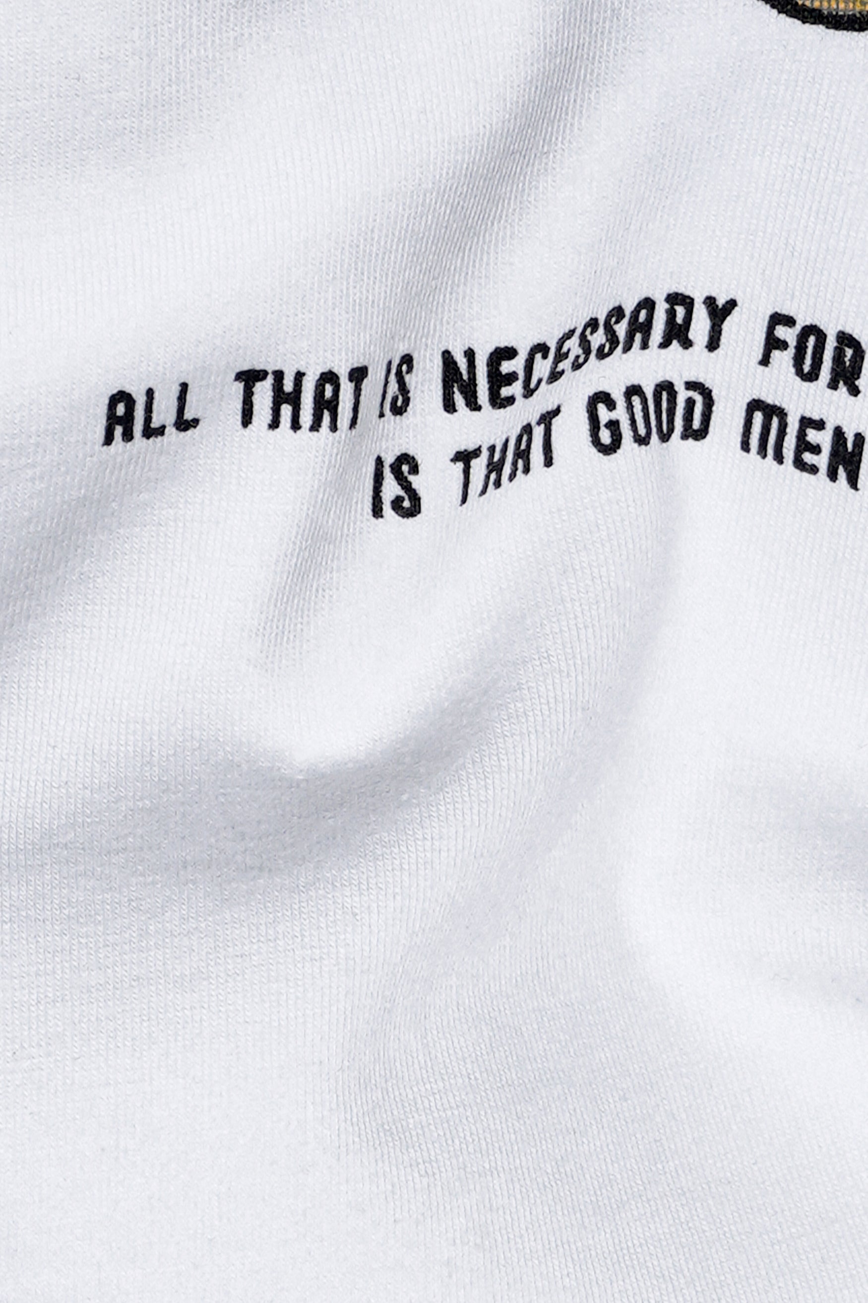 Bright White Printed Premium Cotton T shirt TS983-S, TS983-M, TS983-L, TS983-XL, TS983-XXL
