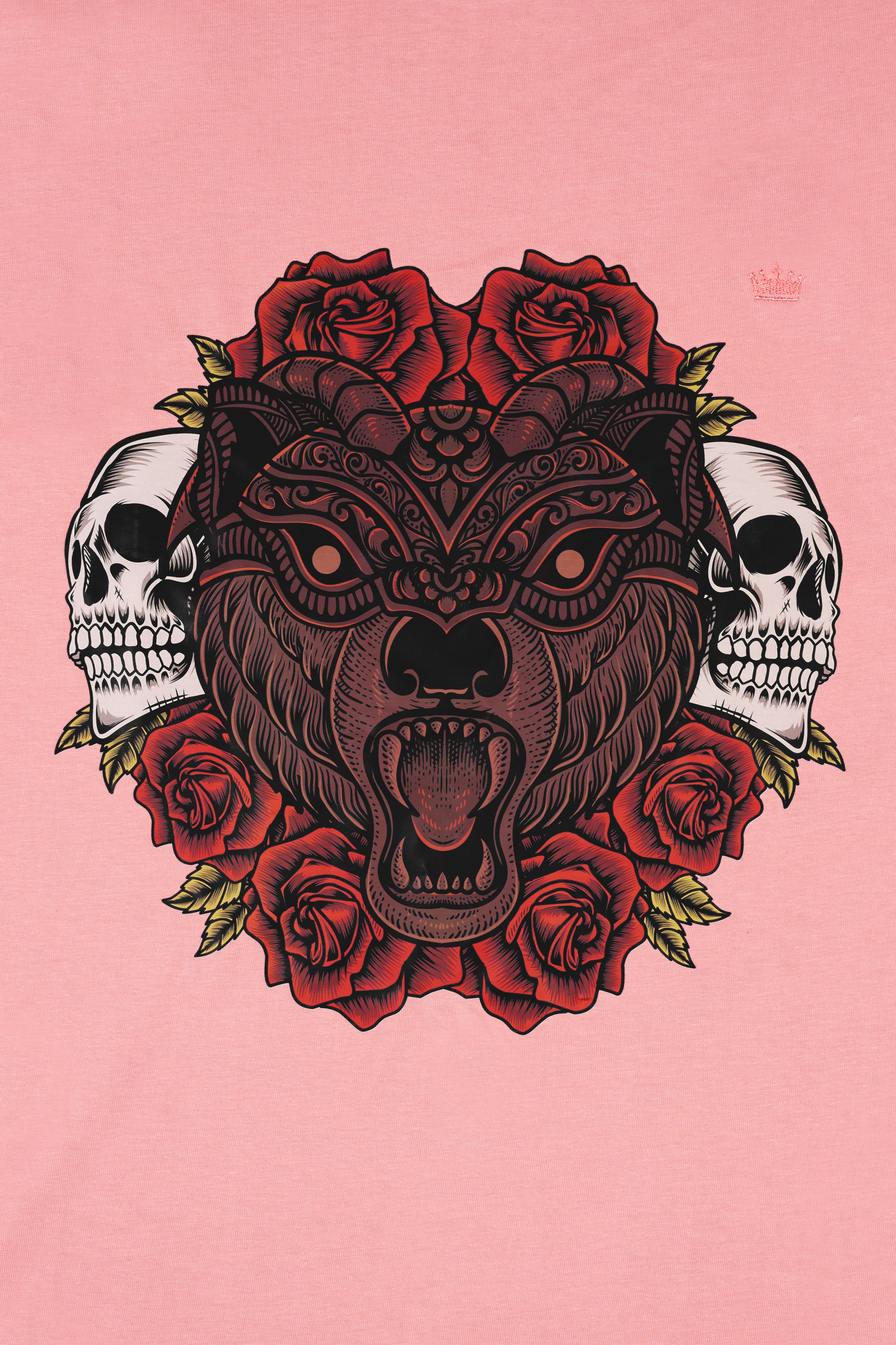 Sundown Pink Funky Printed Premium Cotton Designer T-Shirt TS072-W03-RPRT054-S, TS072-W03-RPRT054-M, TS072-W03-RPRT054-L, TS072-W03-RPRT054-XL, TS072-W03-RPRT054-XXL