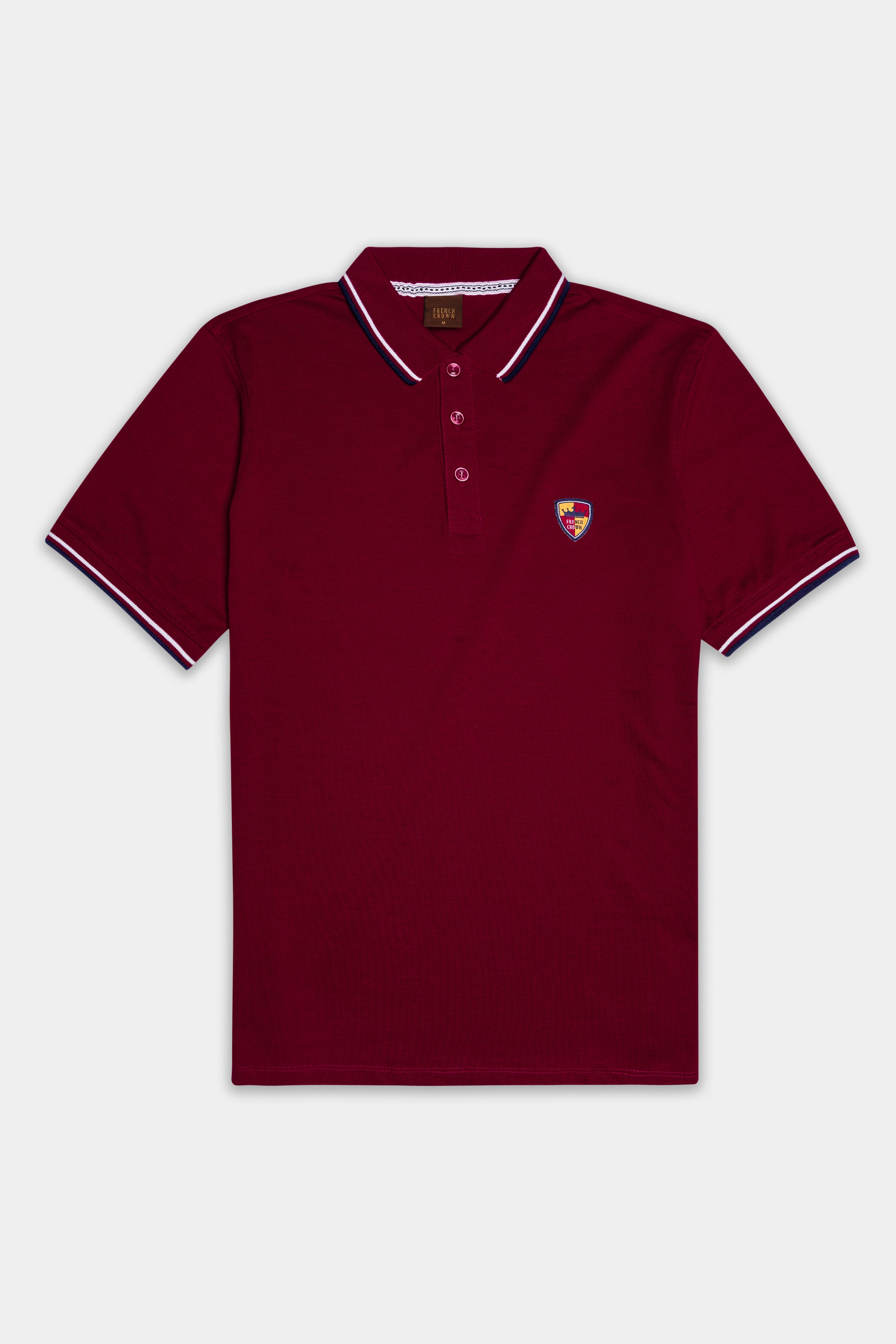 Rustic Red Solid Premium Cotton Pique Polo
