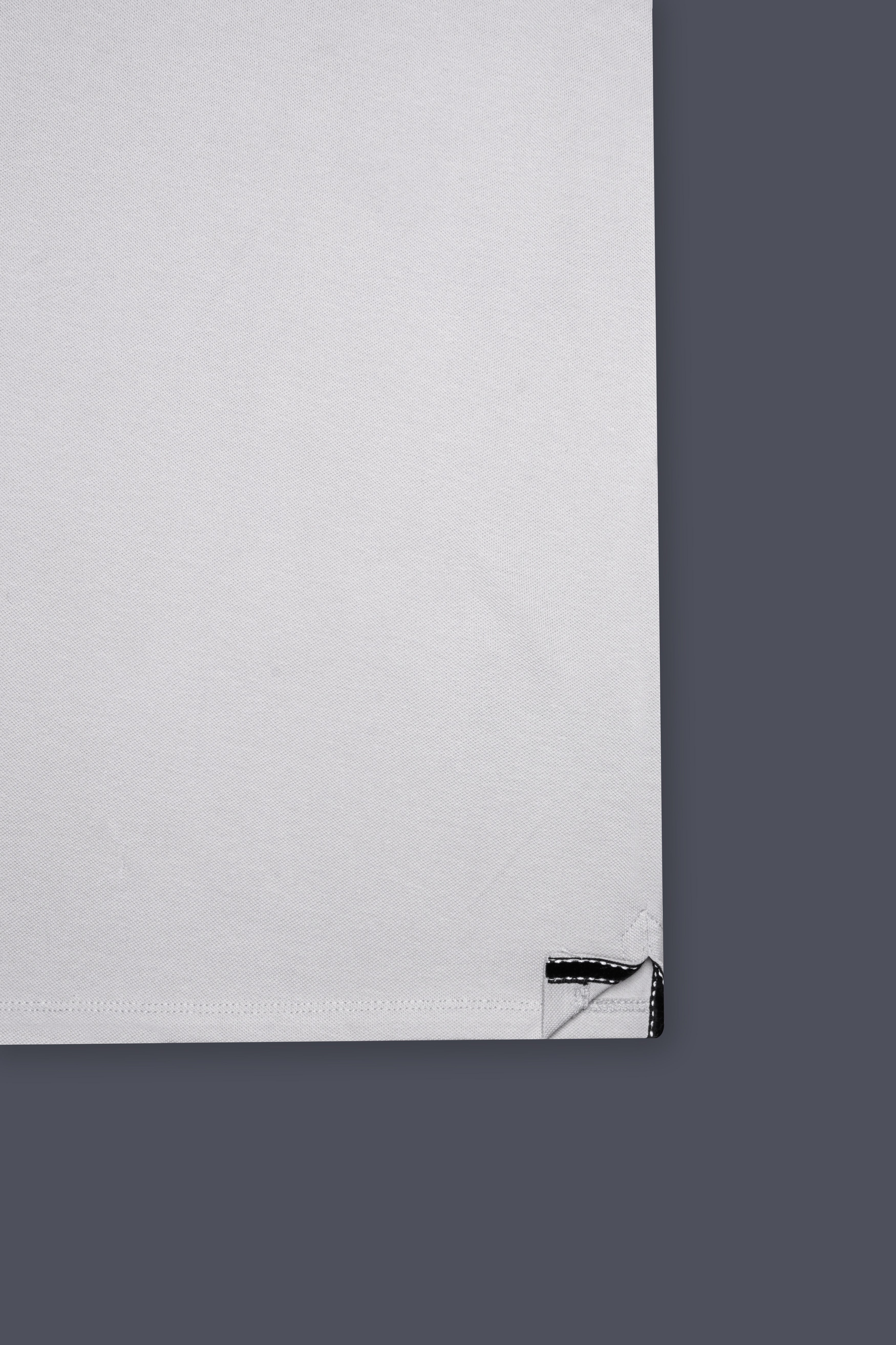 Santa Gray Solid Premium Cotton Pique Polo