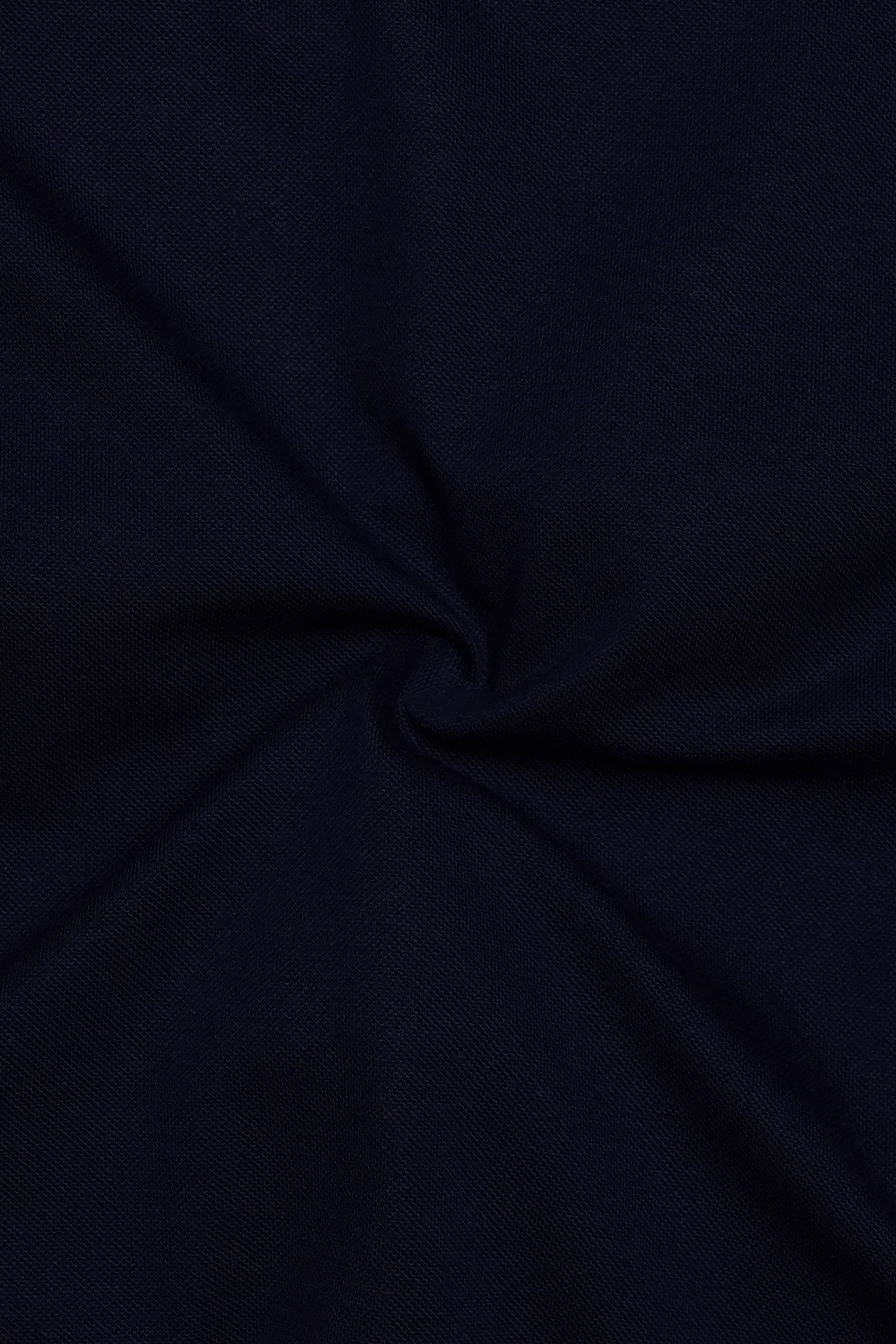 Ebony Blue Solid Premium Cotton Pique Polo