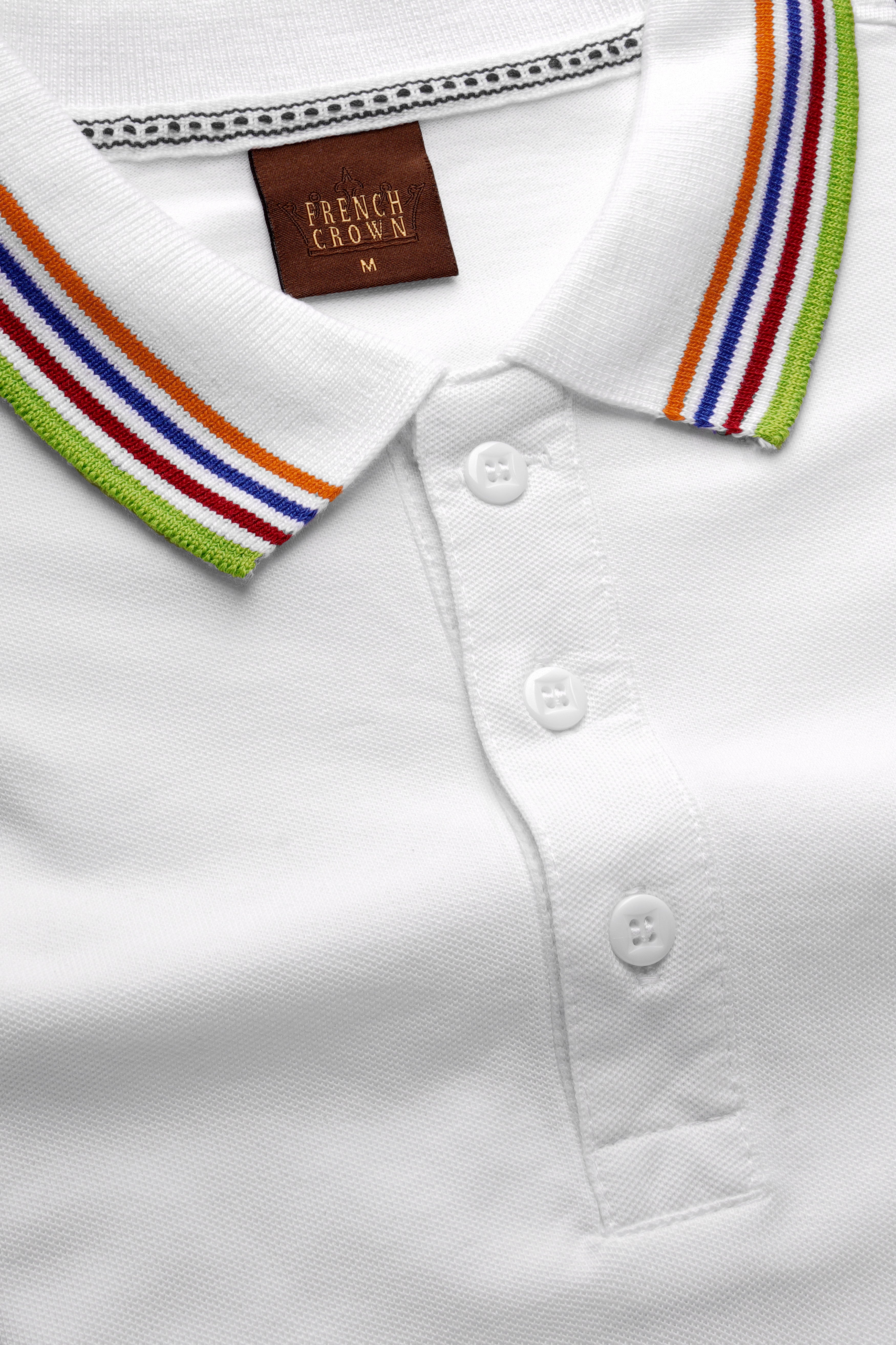 Alvoro-Bright White Super Soft Premium Cotton Pique Polo
