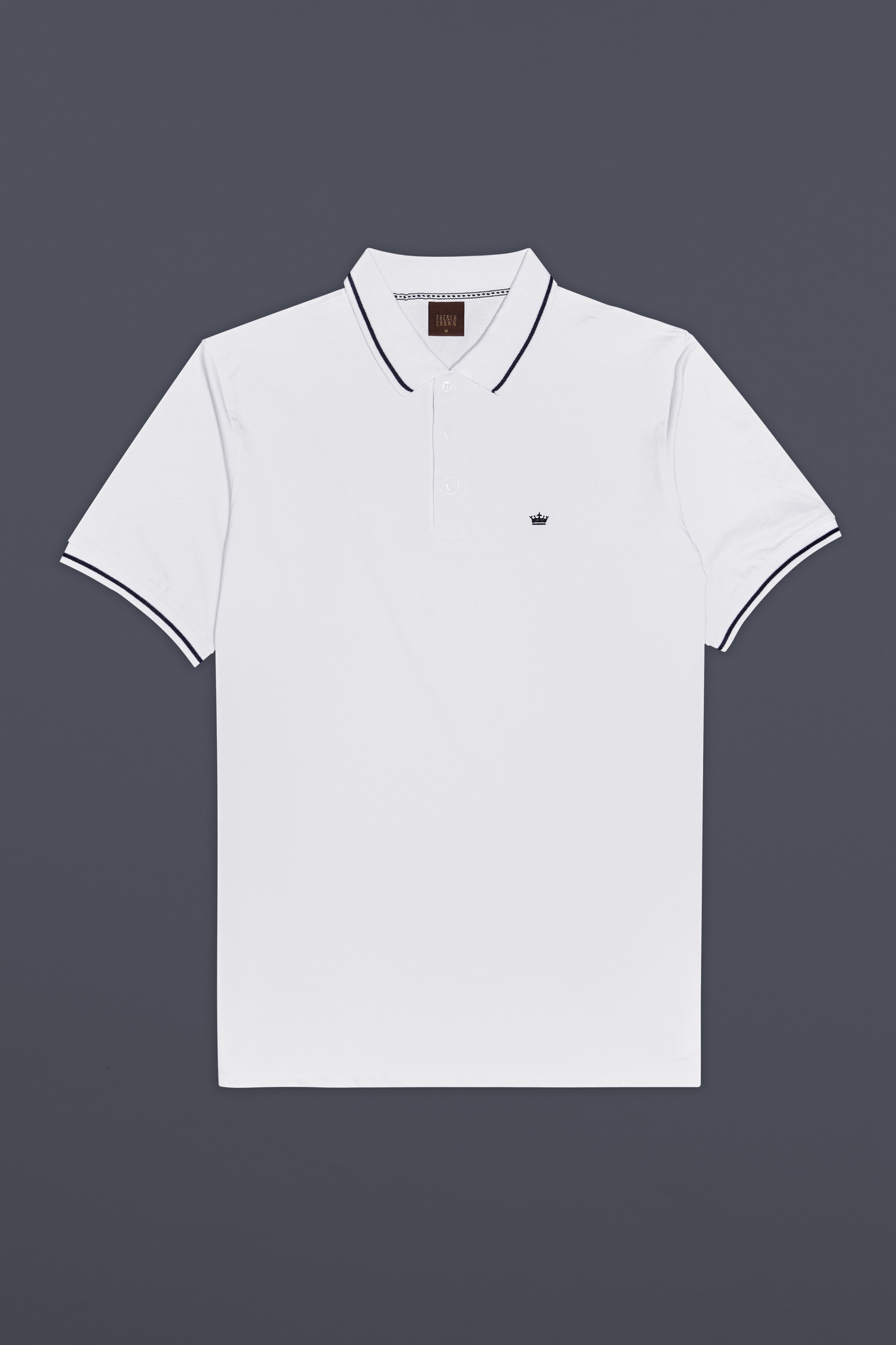 Biancoza-Bright White Super Soft Premium Cotton Pique Polo