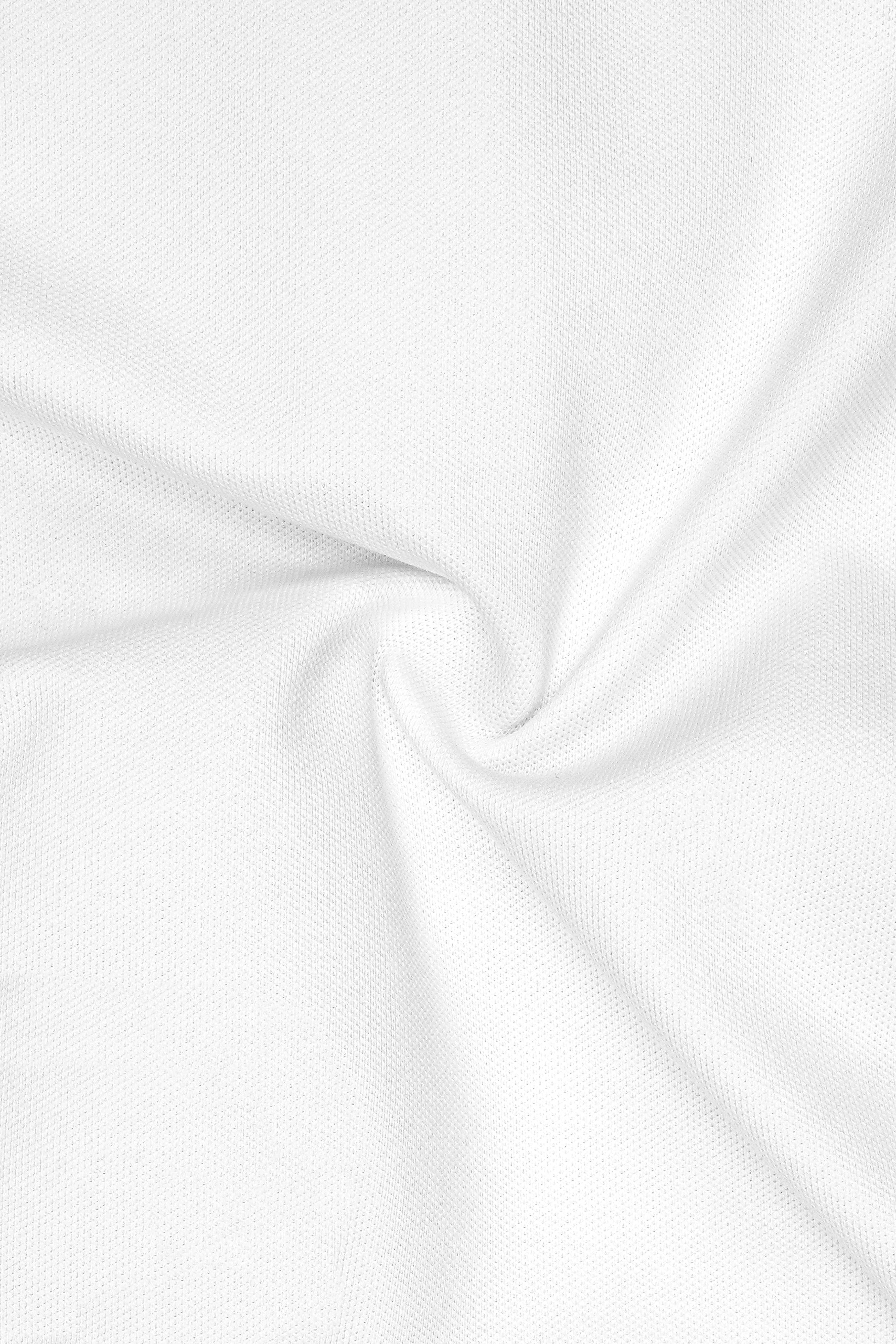 Biancoza-Bright White Super Soft Premium Cotton Pique Polo