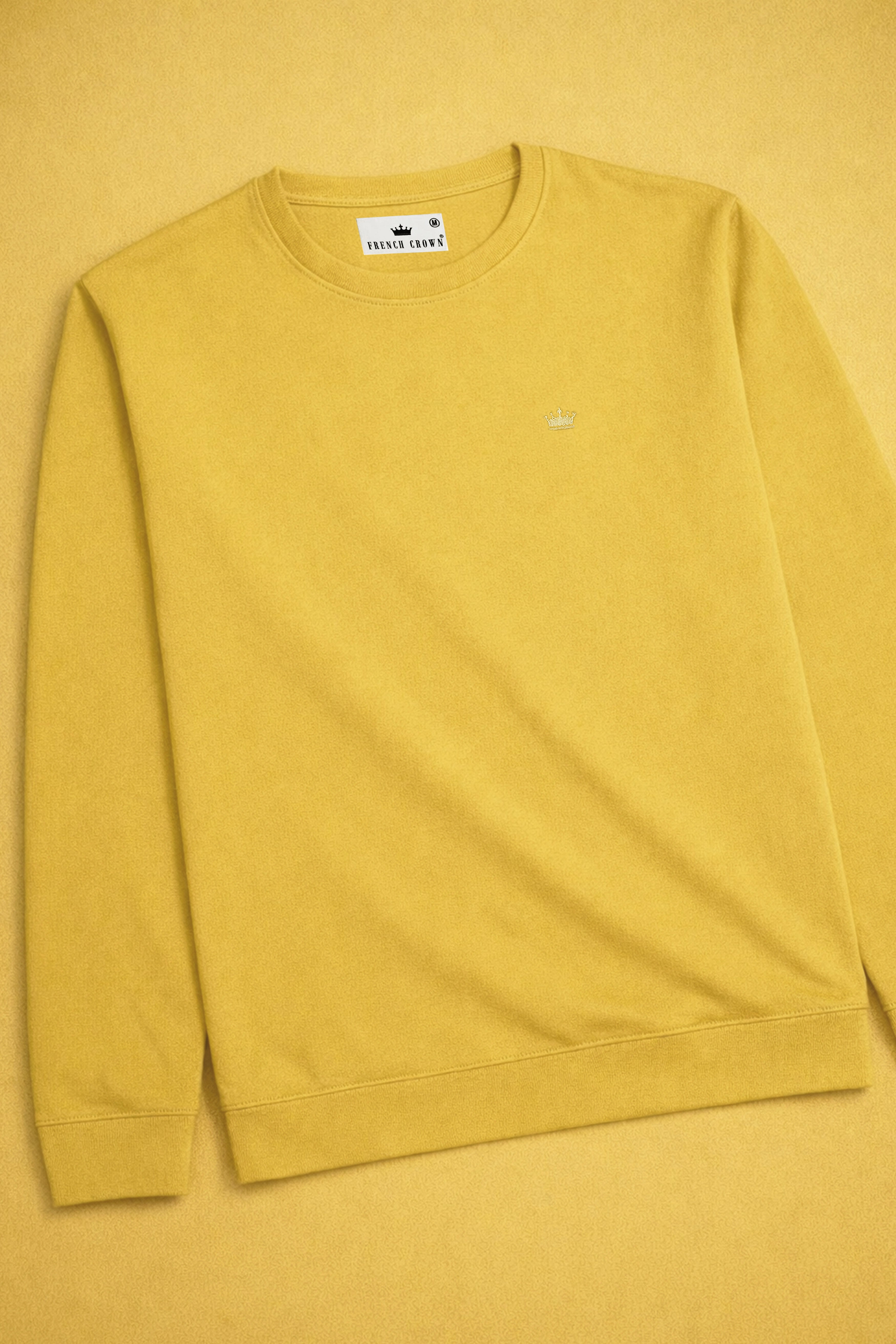 Goldenrod Yellow Full Sleeve Premium Cotton Jersey Sweatshirt