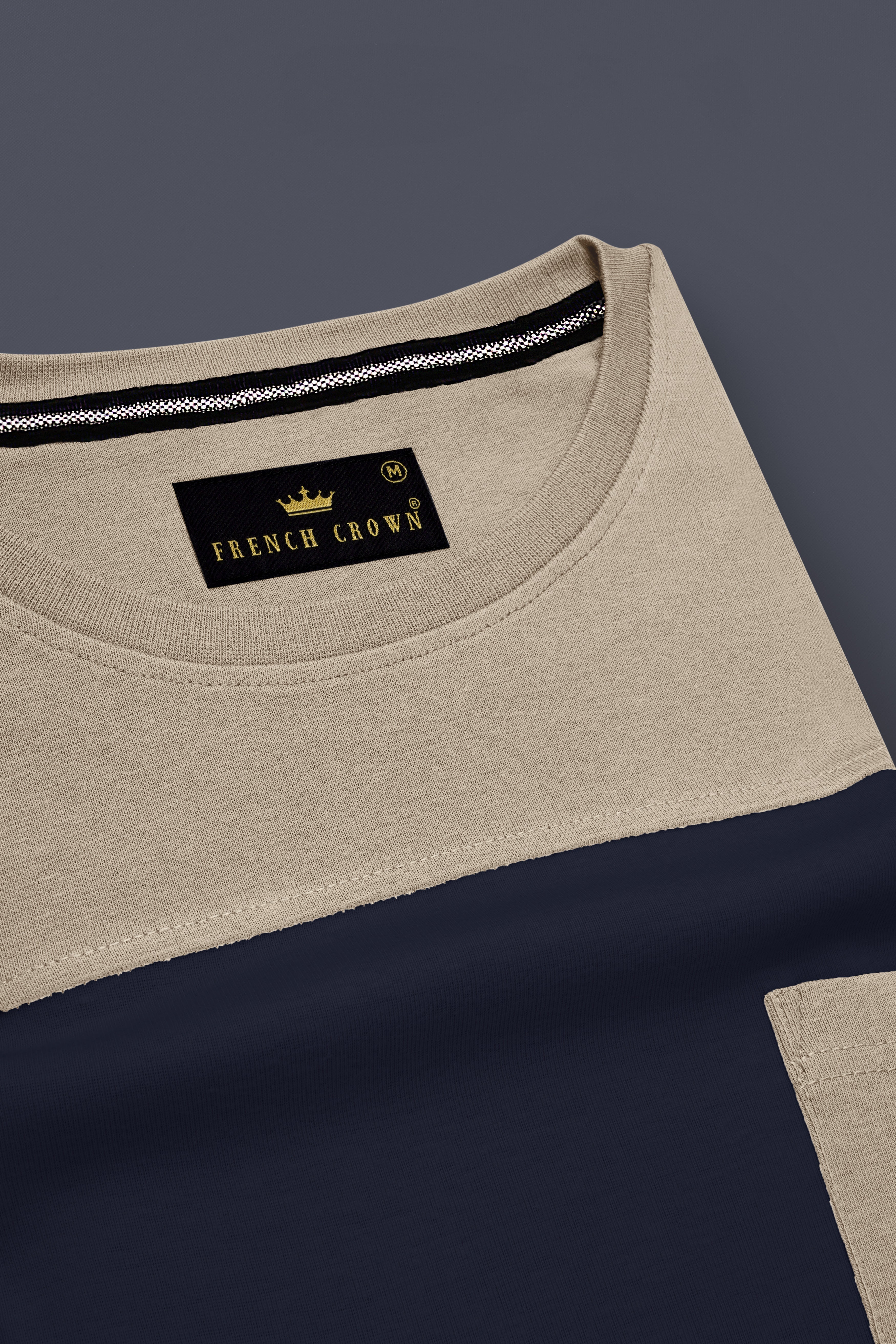 Indian Khaki and Mirage Blue Full Sleeve Premium Cotton Jersey Sweatshirt