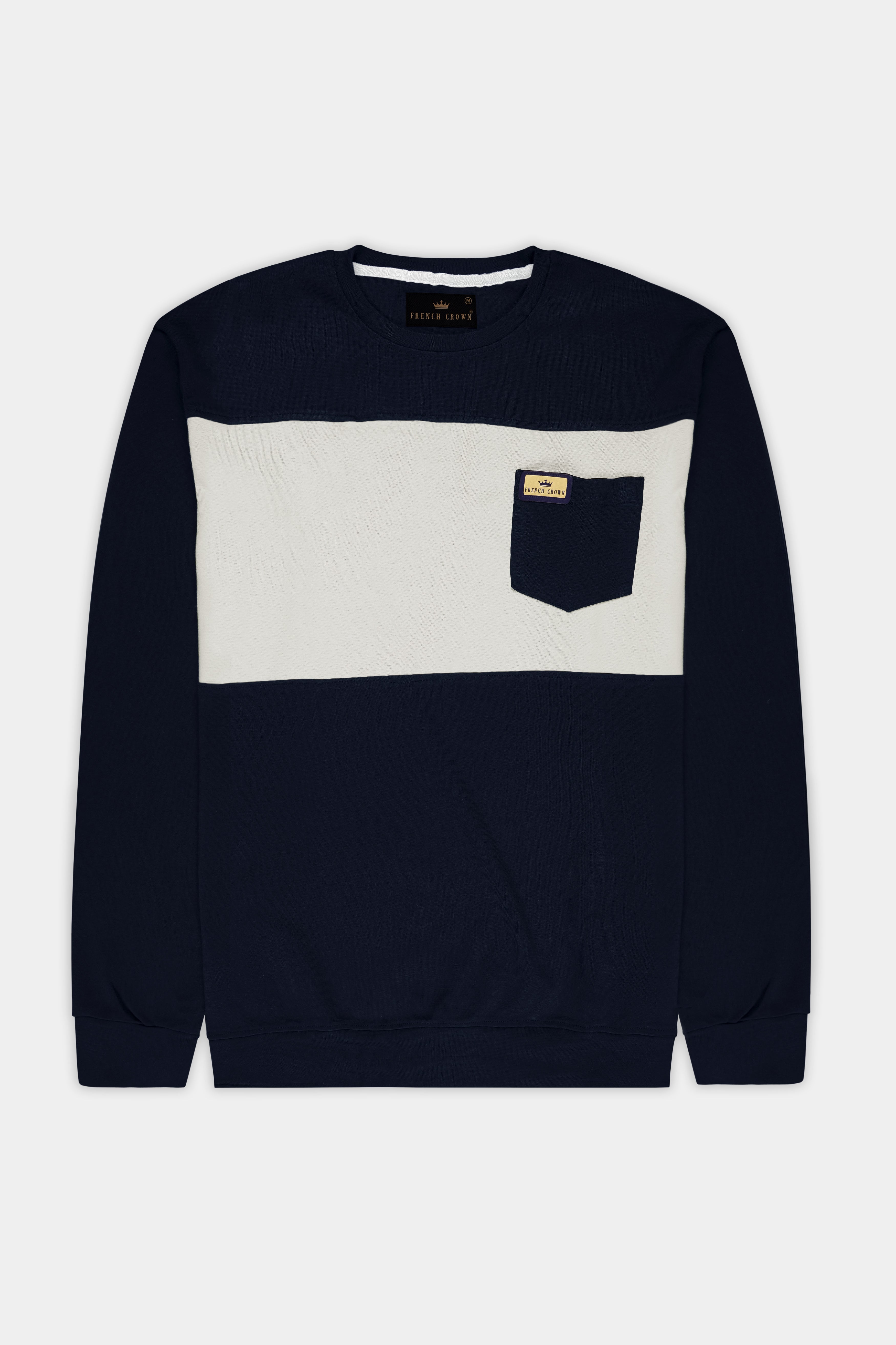 Givry with Mirage Blue Full Sleeve Premium Cotton Jersey Sweatshirt