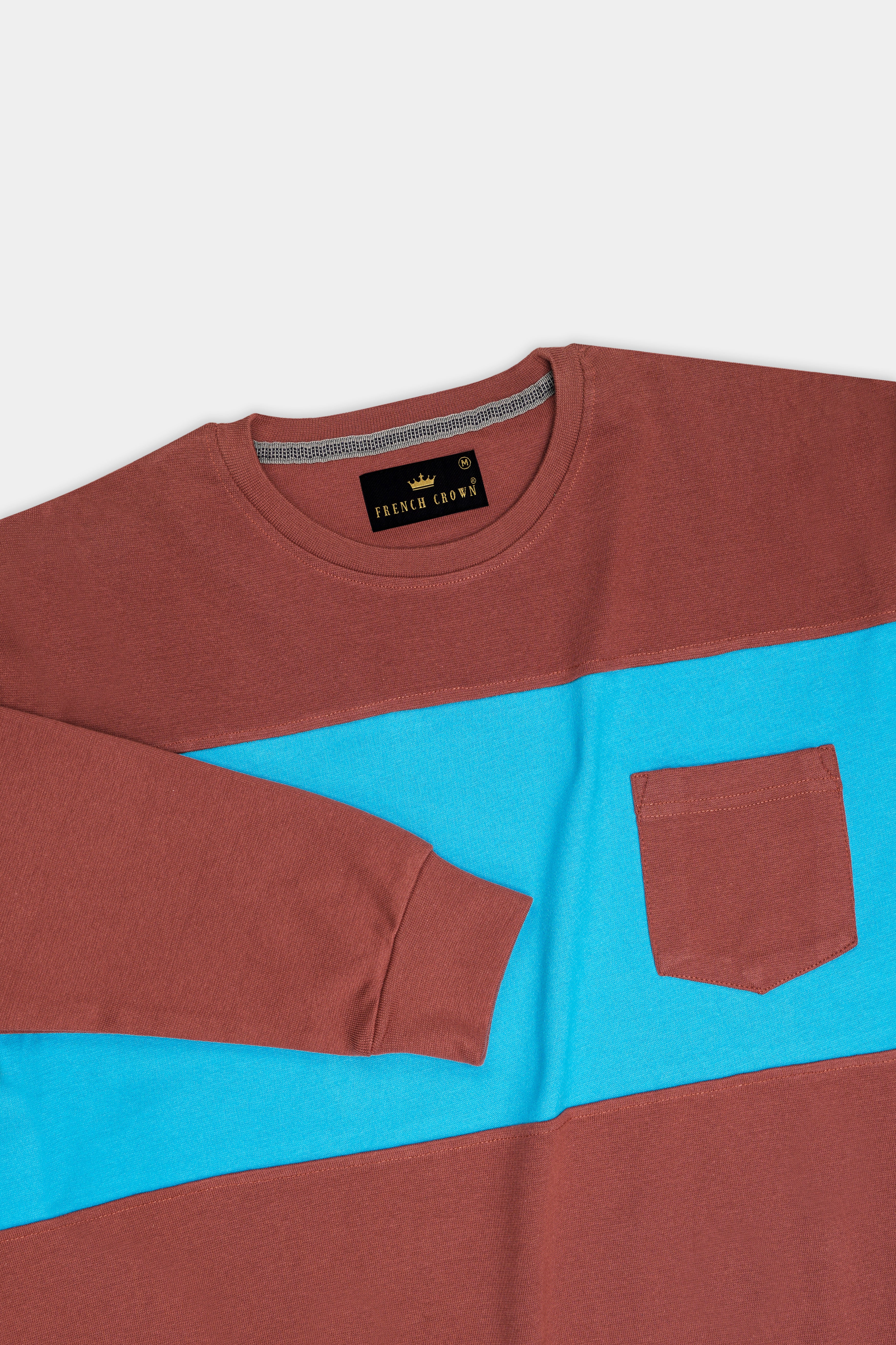 Kenyan Copper and Picton Blue Super Soft Premium Jersey Sweatshirt