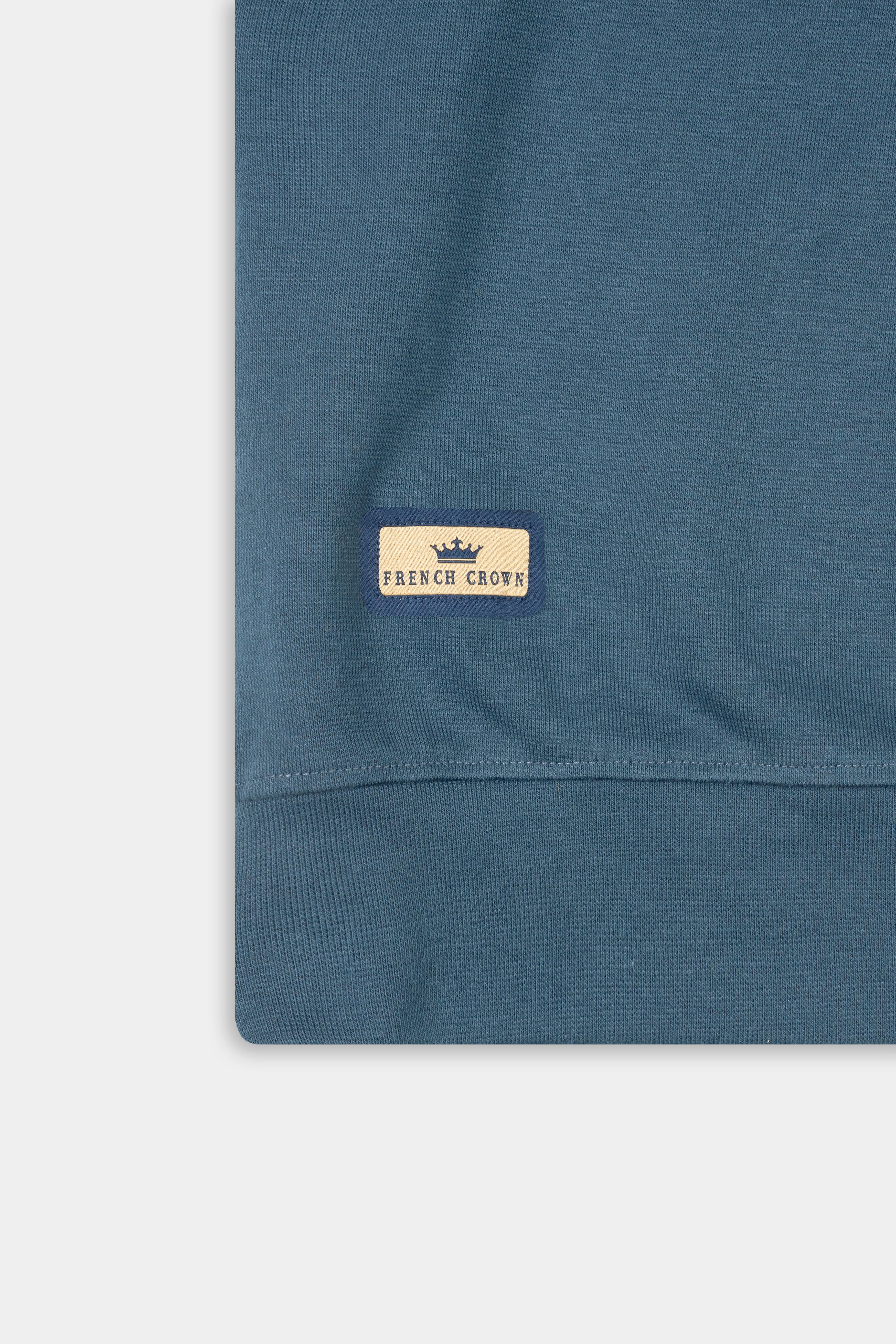 Marengo Blue and Sage Green Hand Painted Premium Cotton Jersey Sweatshirt,TS517-W01-ART-S, TS517-W01-ART-M, TS517-W01-ART-L, TS517-W01-ART-XL, TS517-W01-ART-XXL