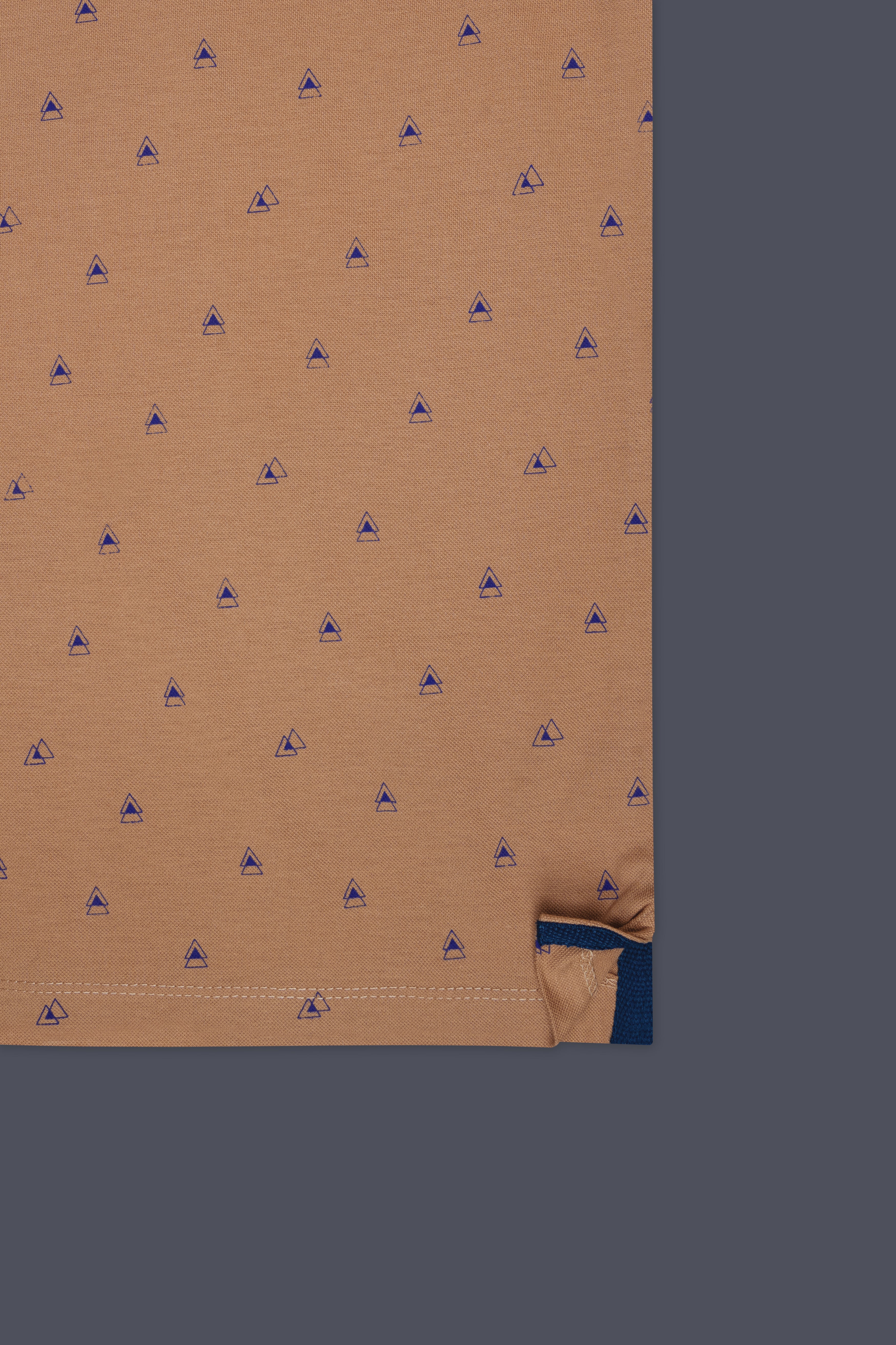 Whiskey Brown with Meteorite Purple Organic Cotton Mercerised Pique Polo