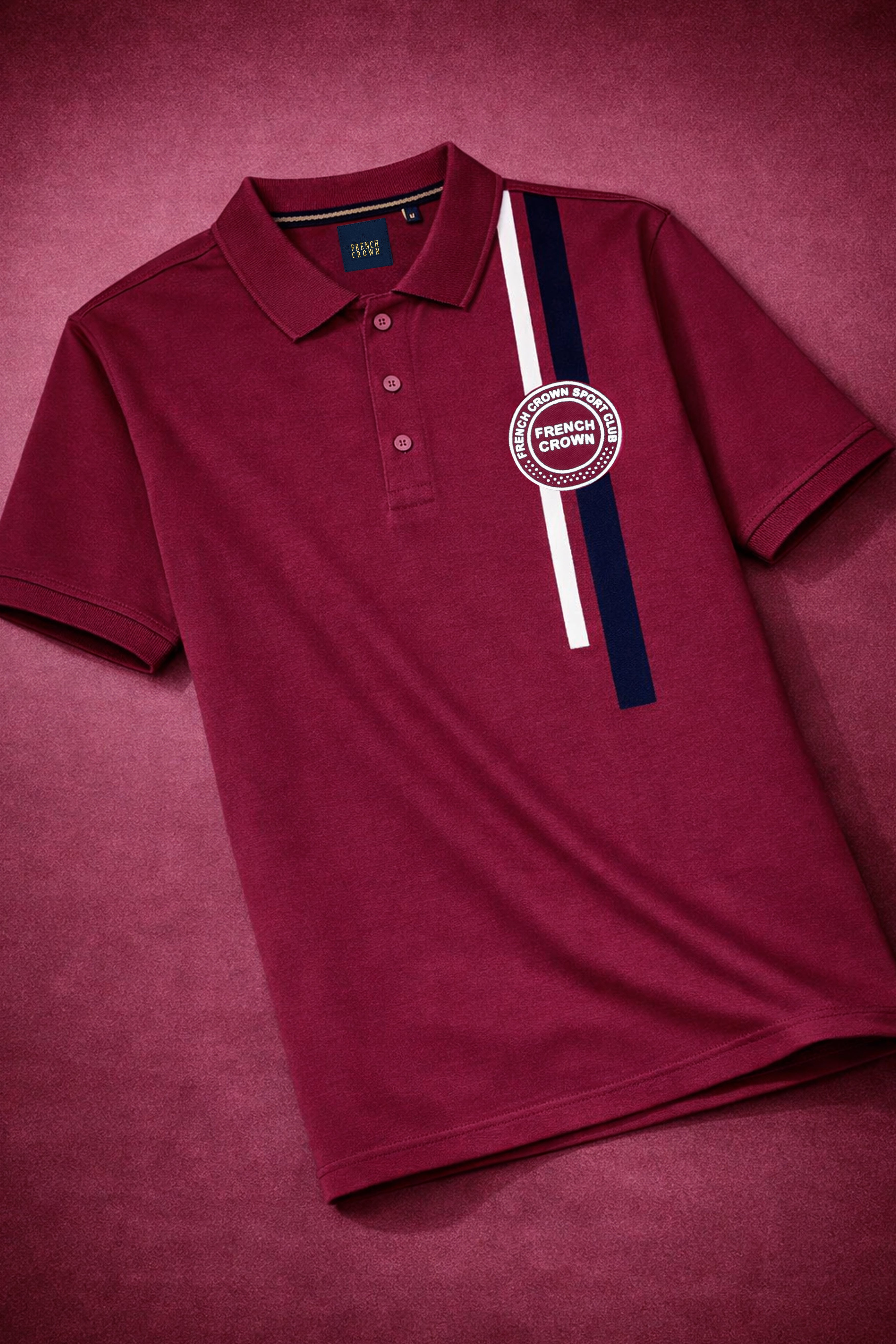 Claret Maroon Mercerised Pique Polo