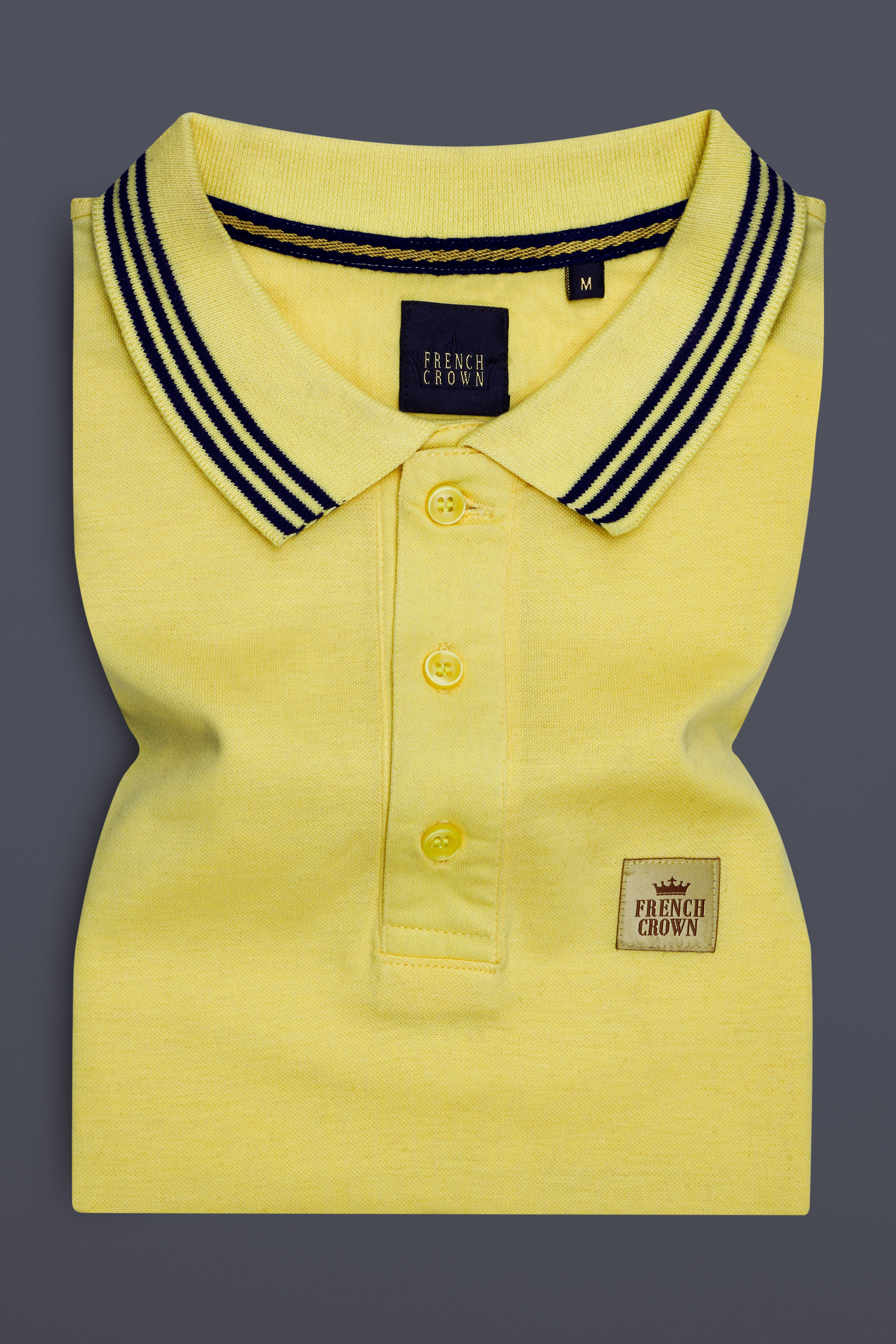 Vis Vis Yellow Premium Cotton Pique Polo