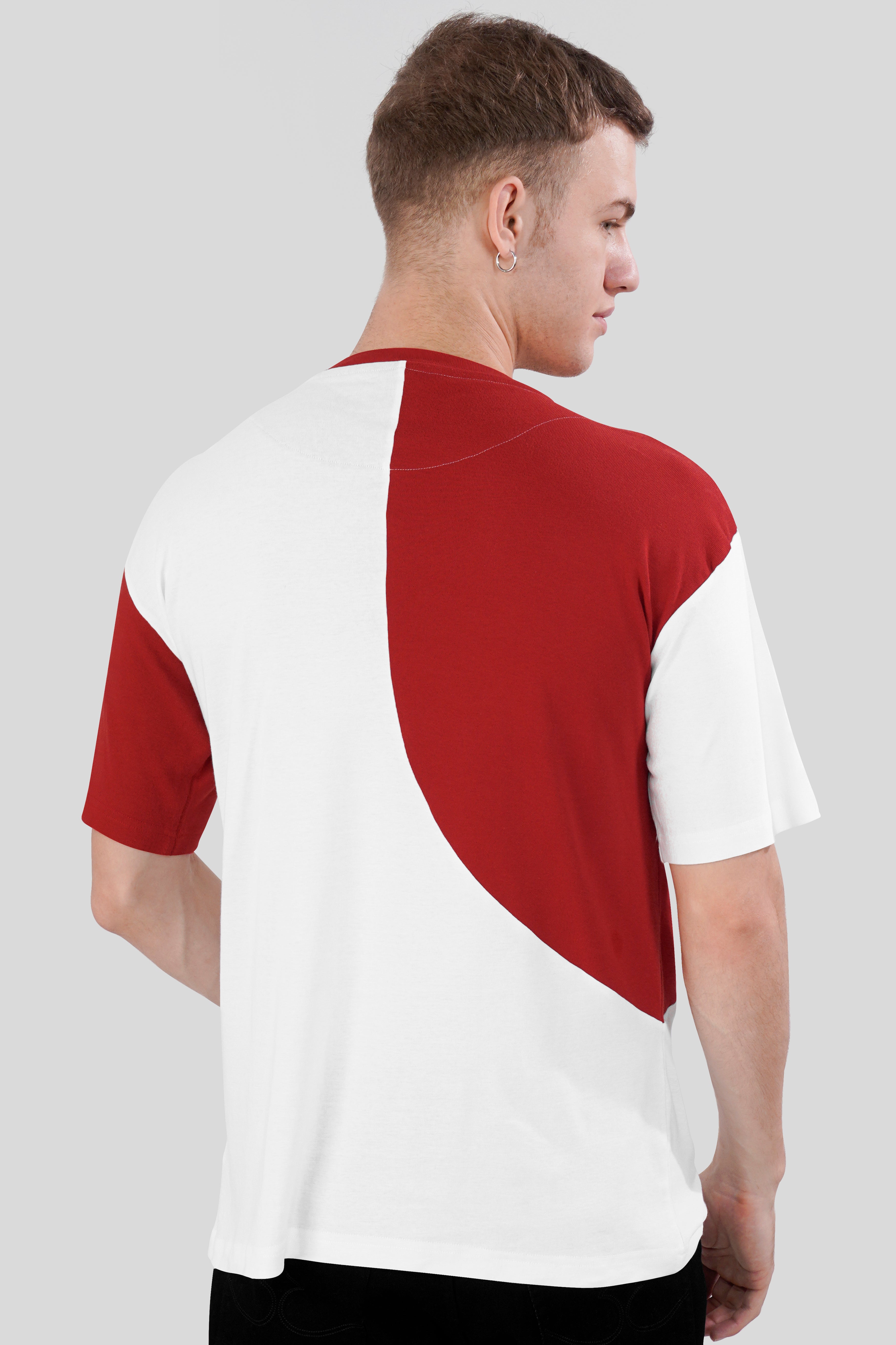 Bright White with Falu Red Premium Cotton T-shirt TS949-S, TS949-M, TS949-L, TS949-XL, TS949-XXL