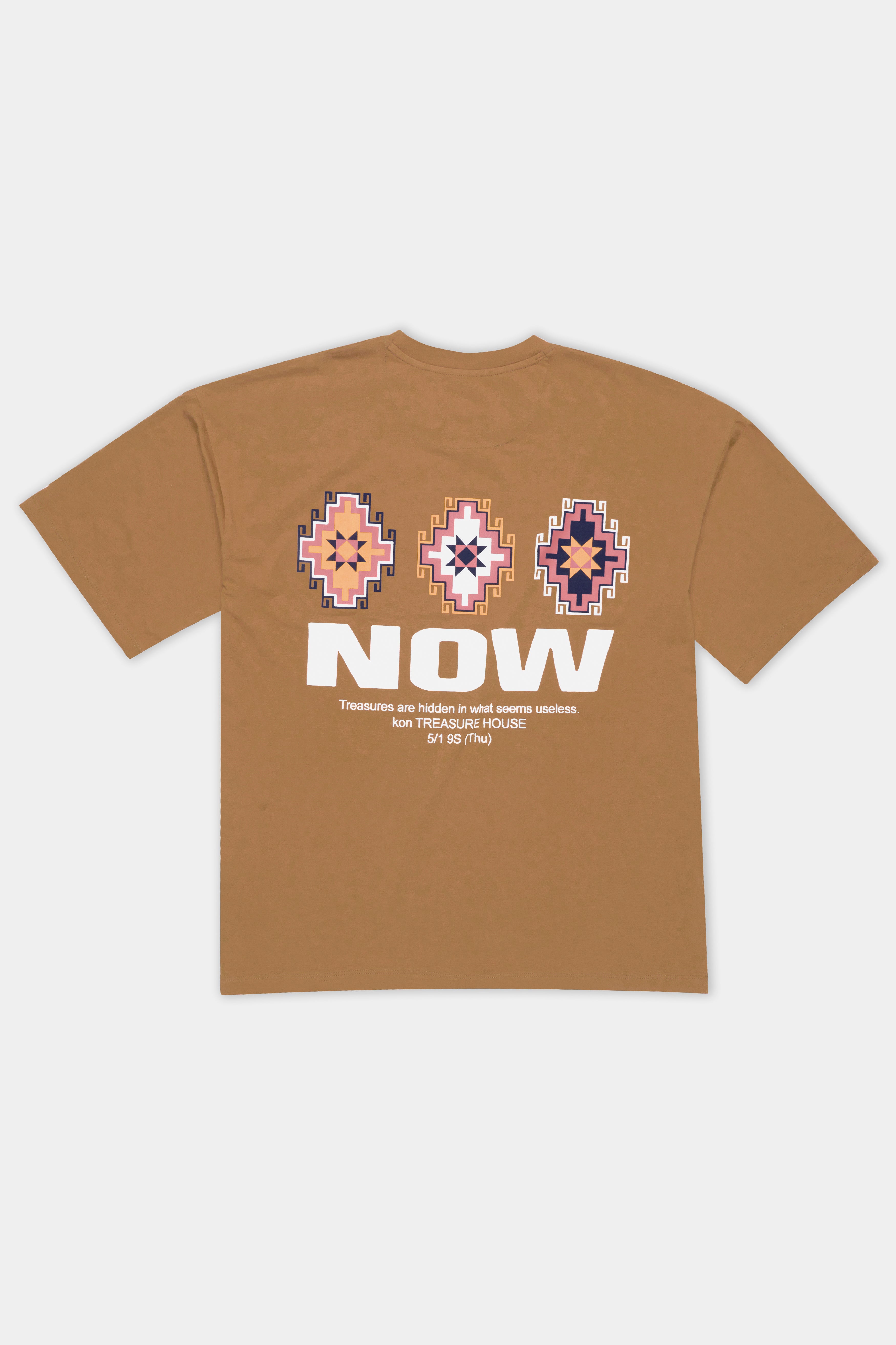 Sepia Brown Printed Premium Cotton Oversized T-shirt TS951-S, TS951-M, TS951-L, TS951-XL, TS951-XXL
