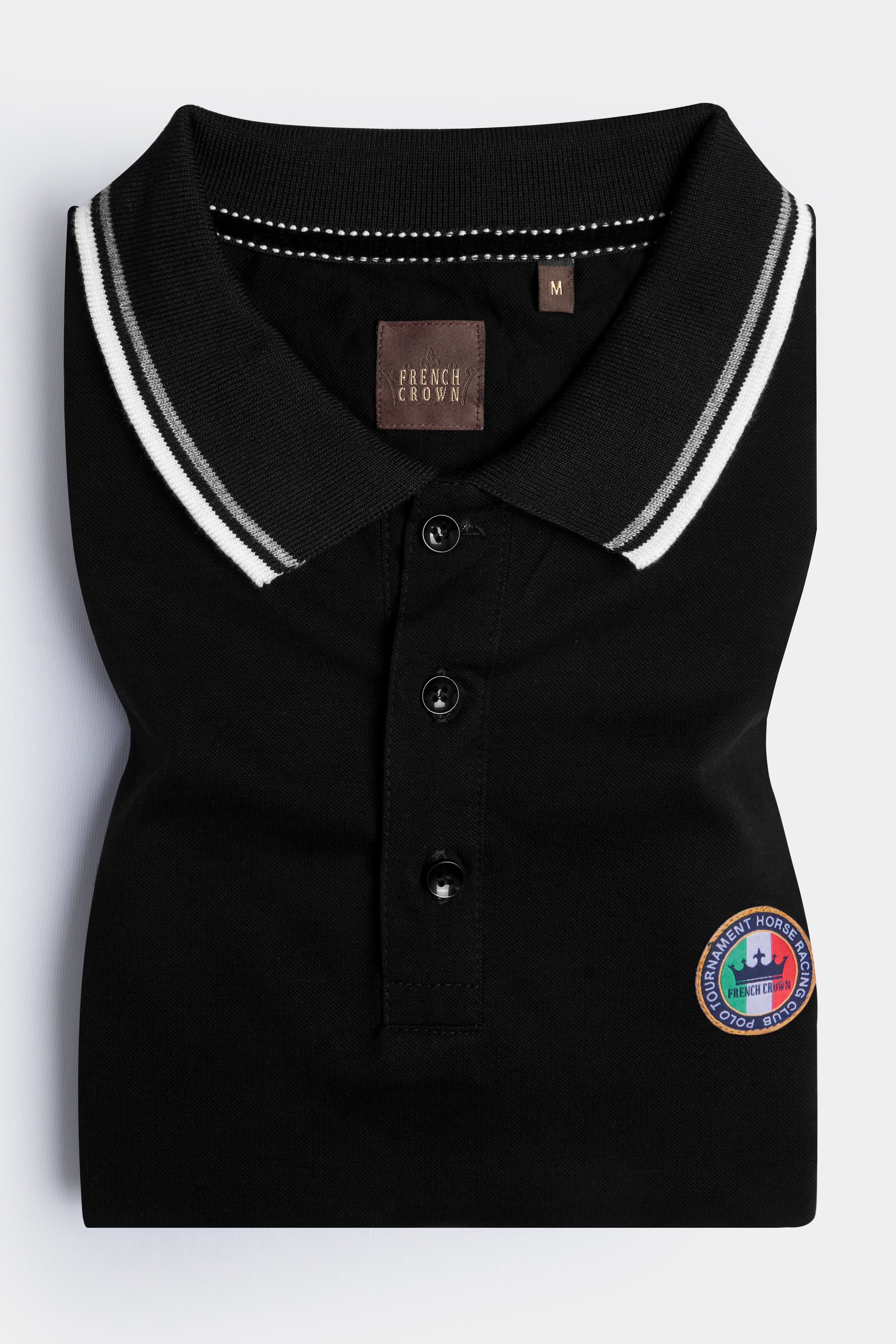 Jade Black Premium Cotton Pique Polo TS973-S, TS973-M, TS973-L, TS973-XL, TS973-XXL
