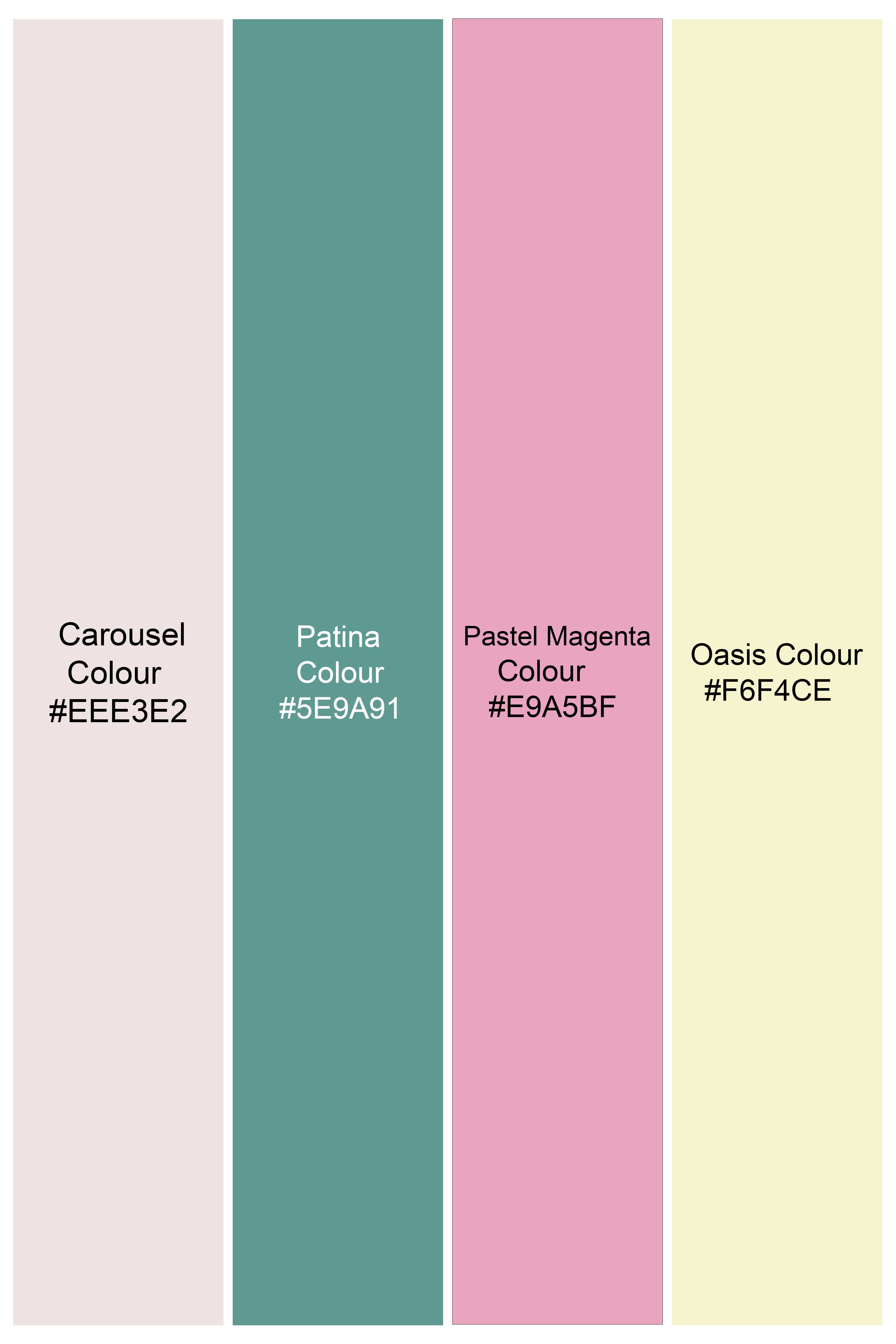 Carousel cream With Patina Green Multicolor Premium Cotton T shirt TS981-S, TS981-M, TS981-L, TS981-XL, TS981-XXL