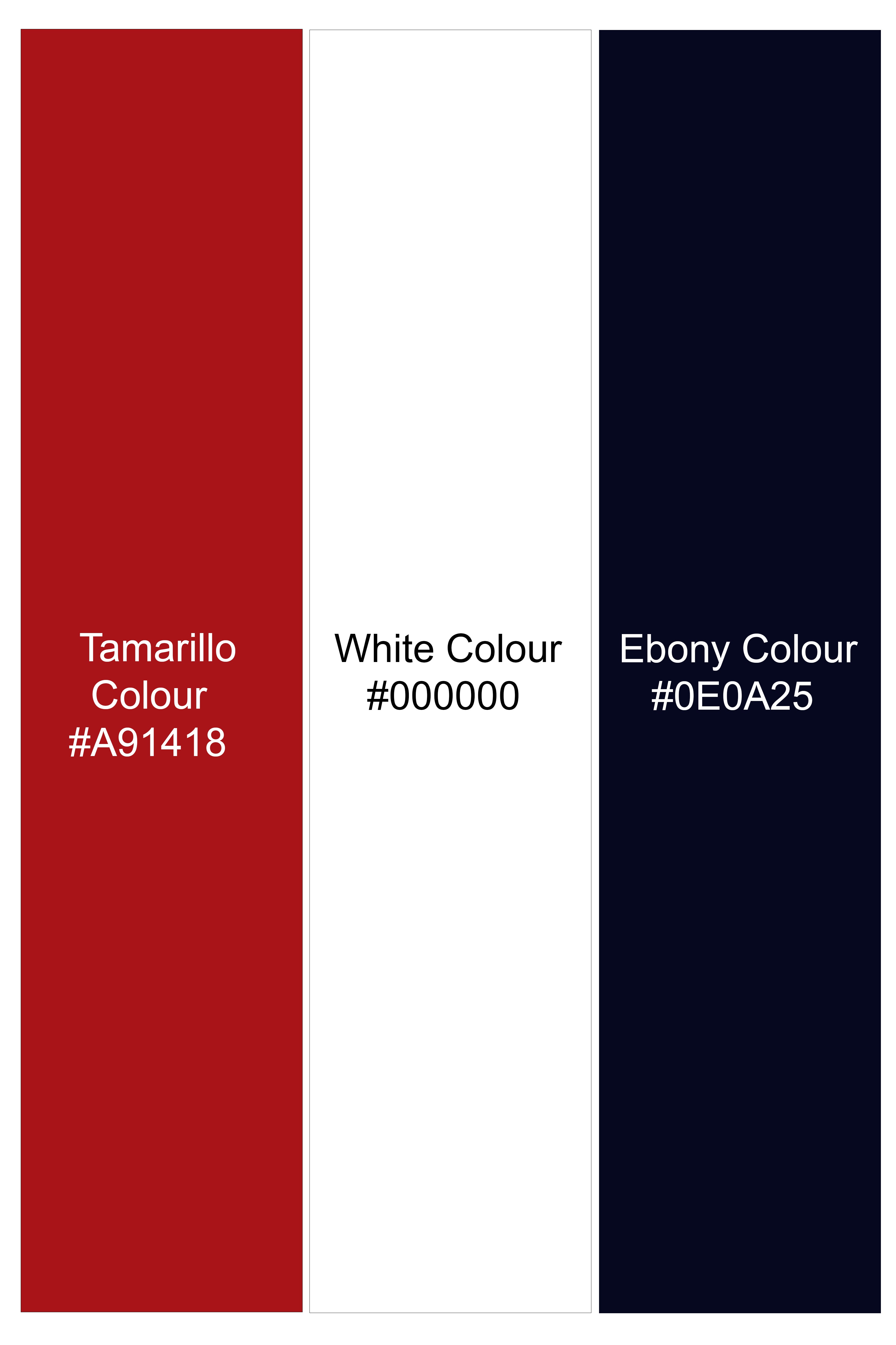 Tamarillo Red And Ebony Blue Premium Cotton Mercerised Pique Polo TS987-S, TS987-M, TS987-L, TS987-XL, TS987-XXL
