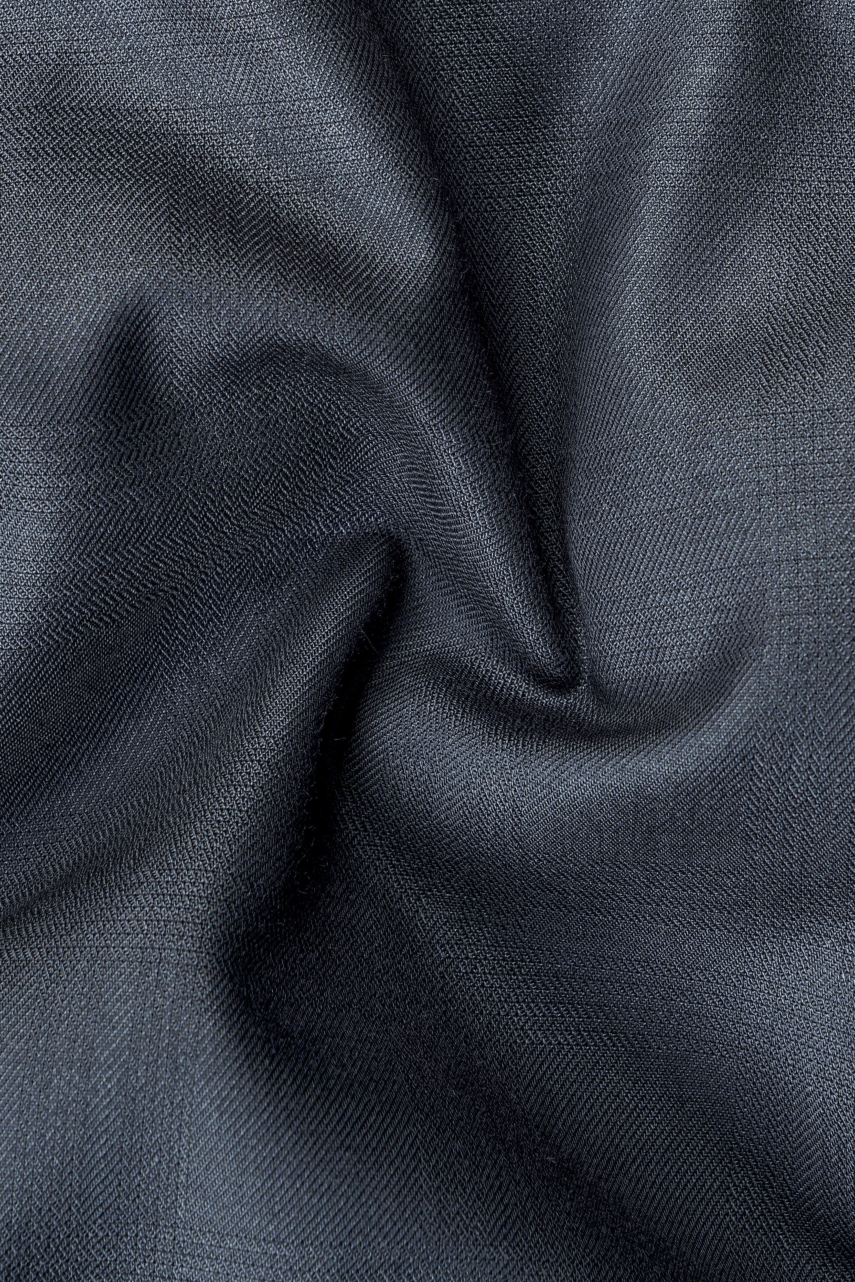Space Gray Textured Wool Blend Waistcoat