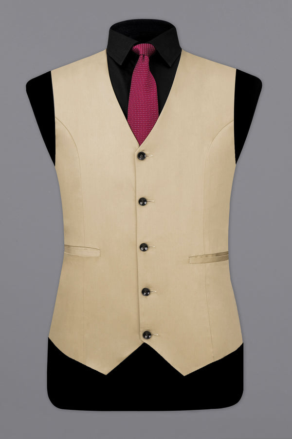 Cream Textured Waistcoat