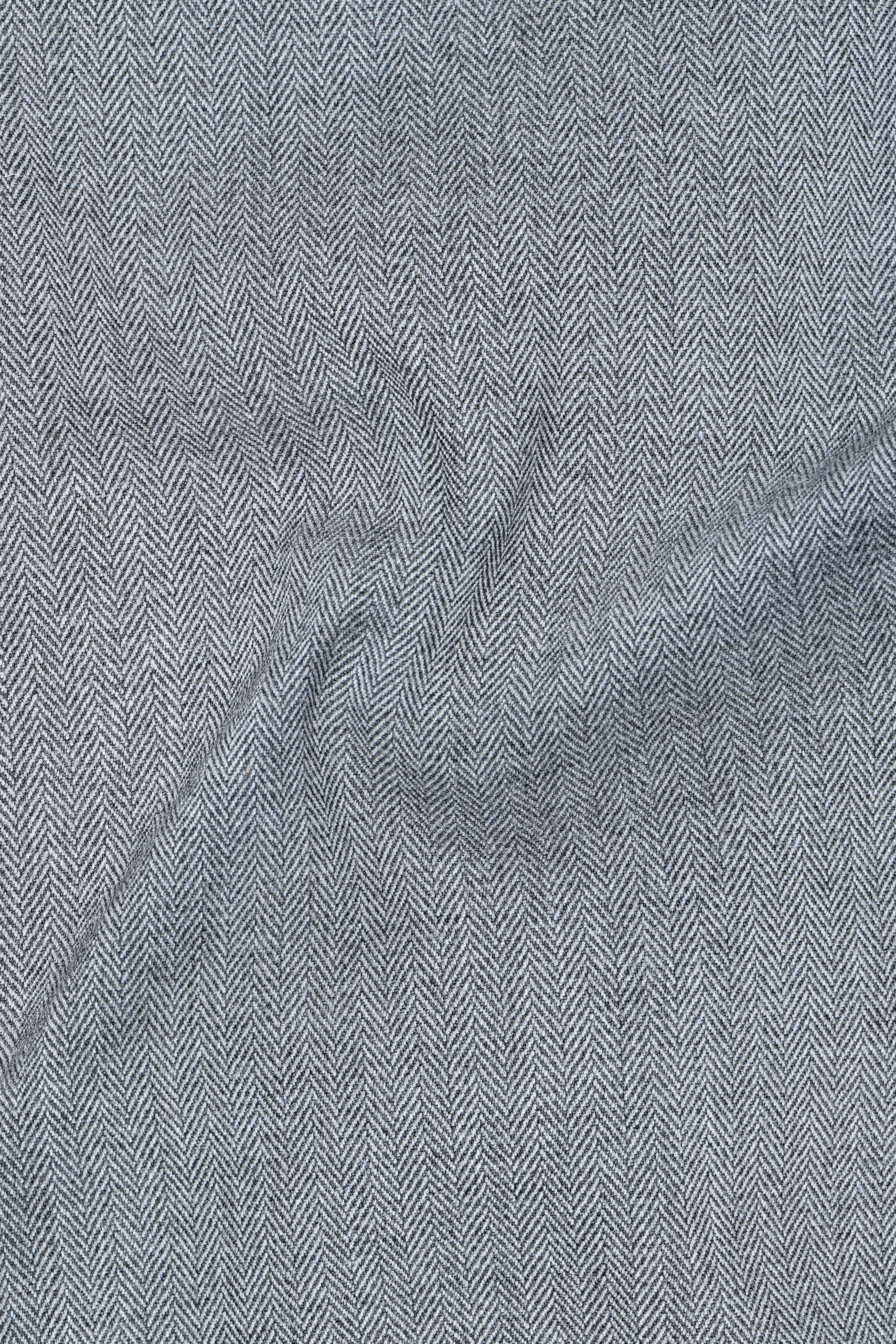 Spun Pearl Grey Herringbone Premium Cotton Waistcoat