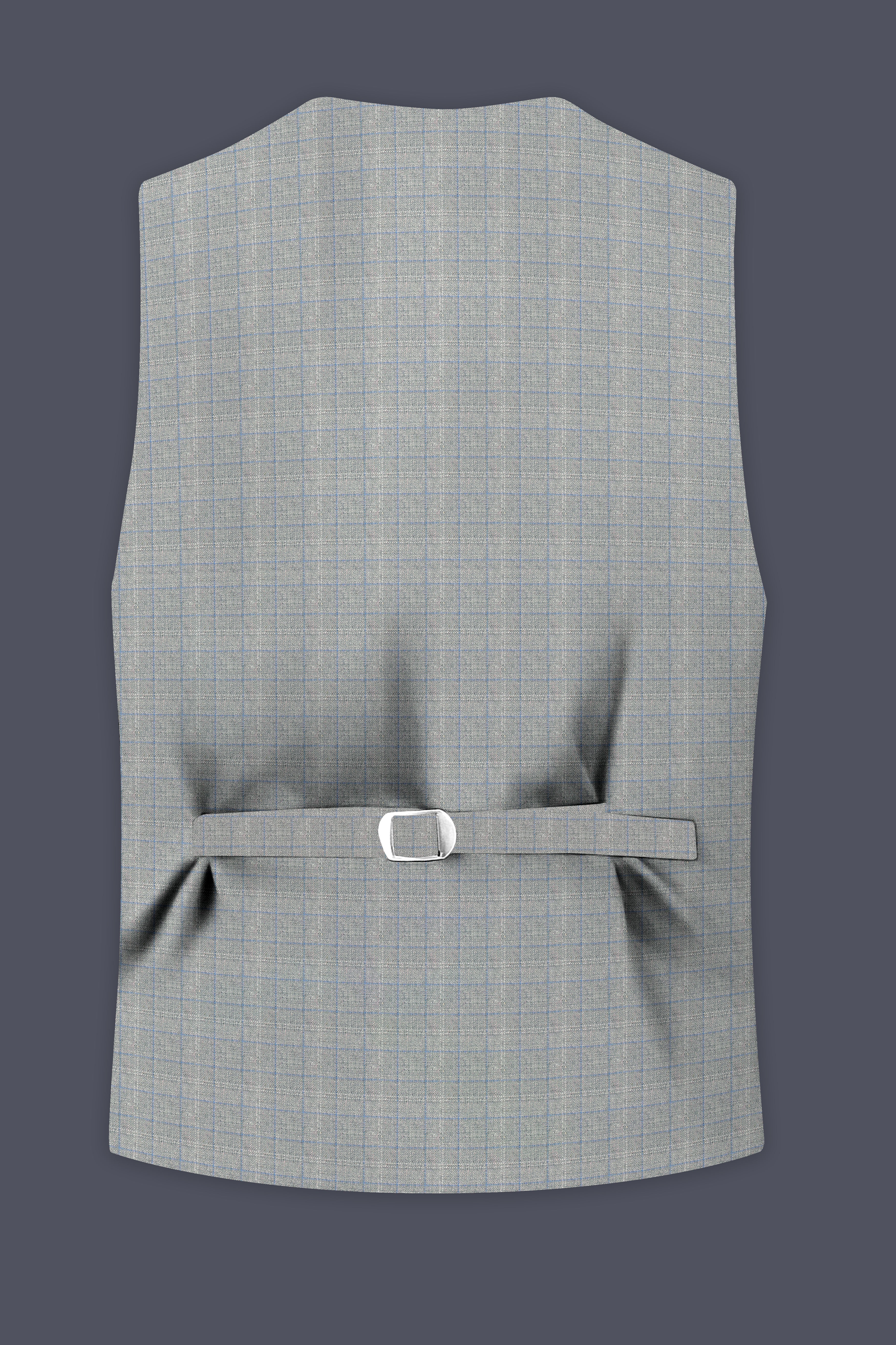 Pale Slate Plaid Woolrich Sports Waistcoat