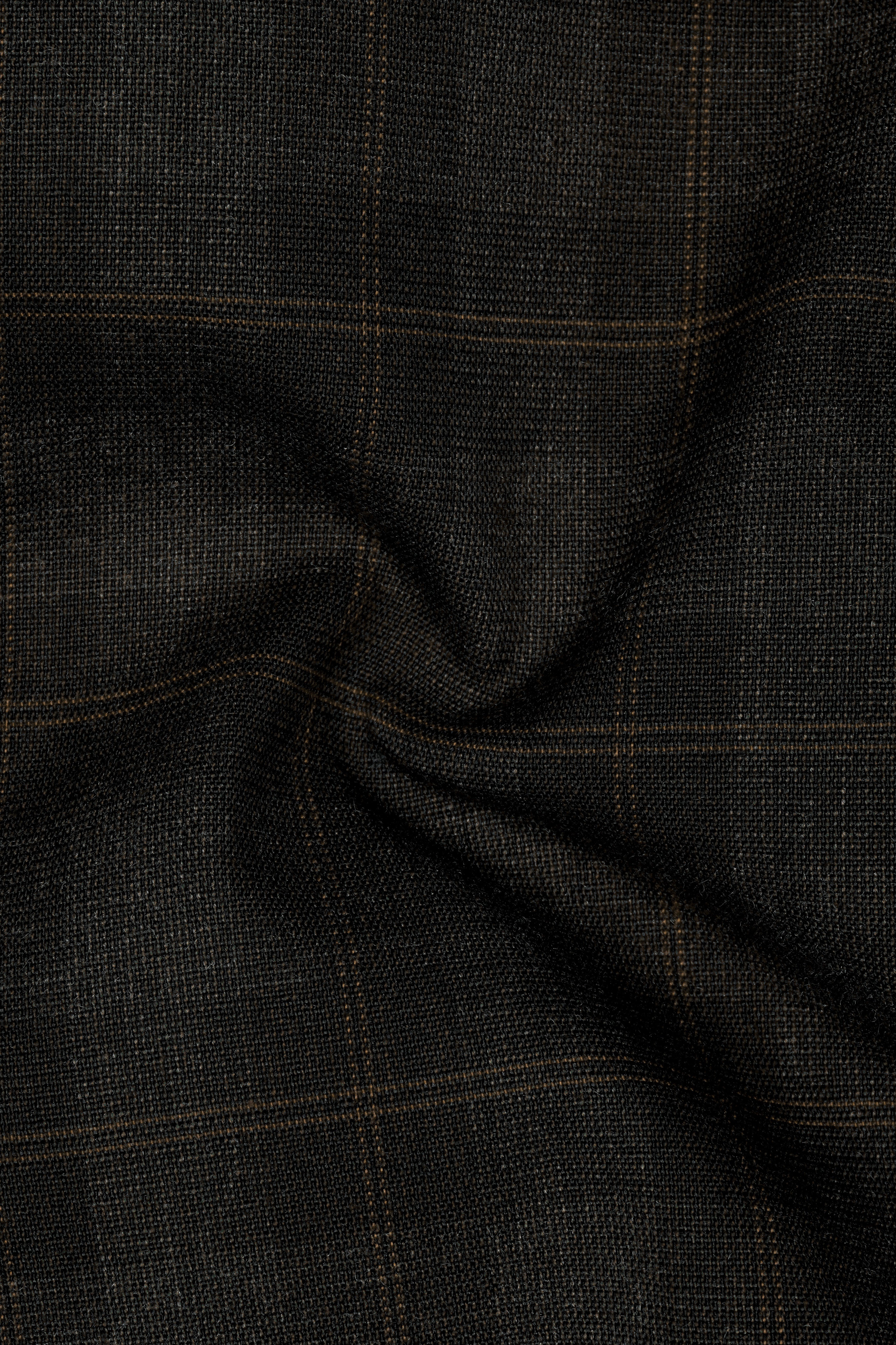 Thunder and Spice Brown Plaid Wool Rich Waistcoat