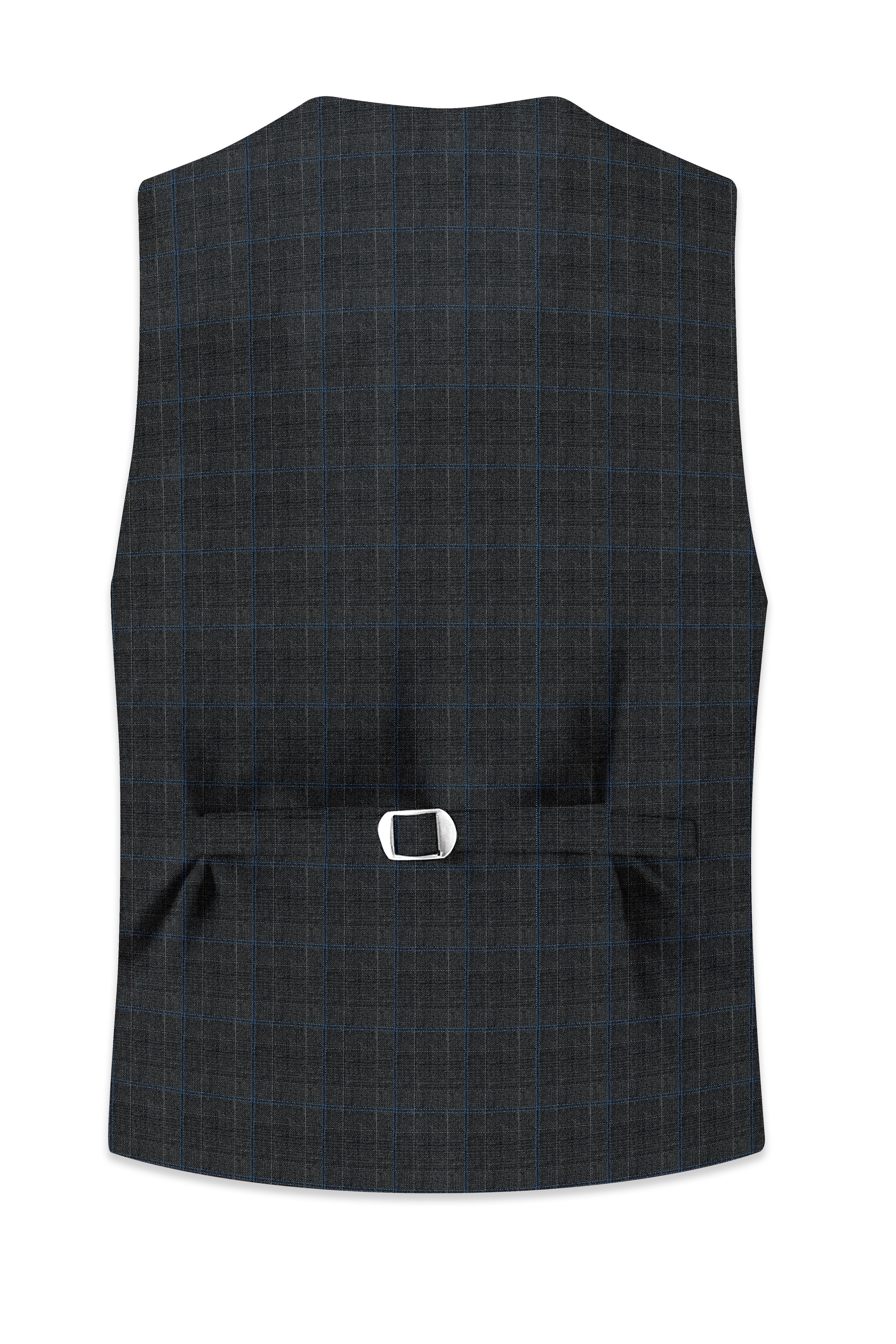 Cape Cod Gray Super fine Checkered Wool Rich Waistcoat