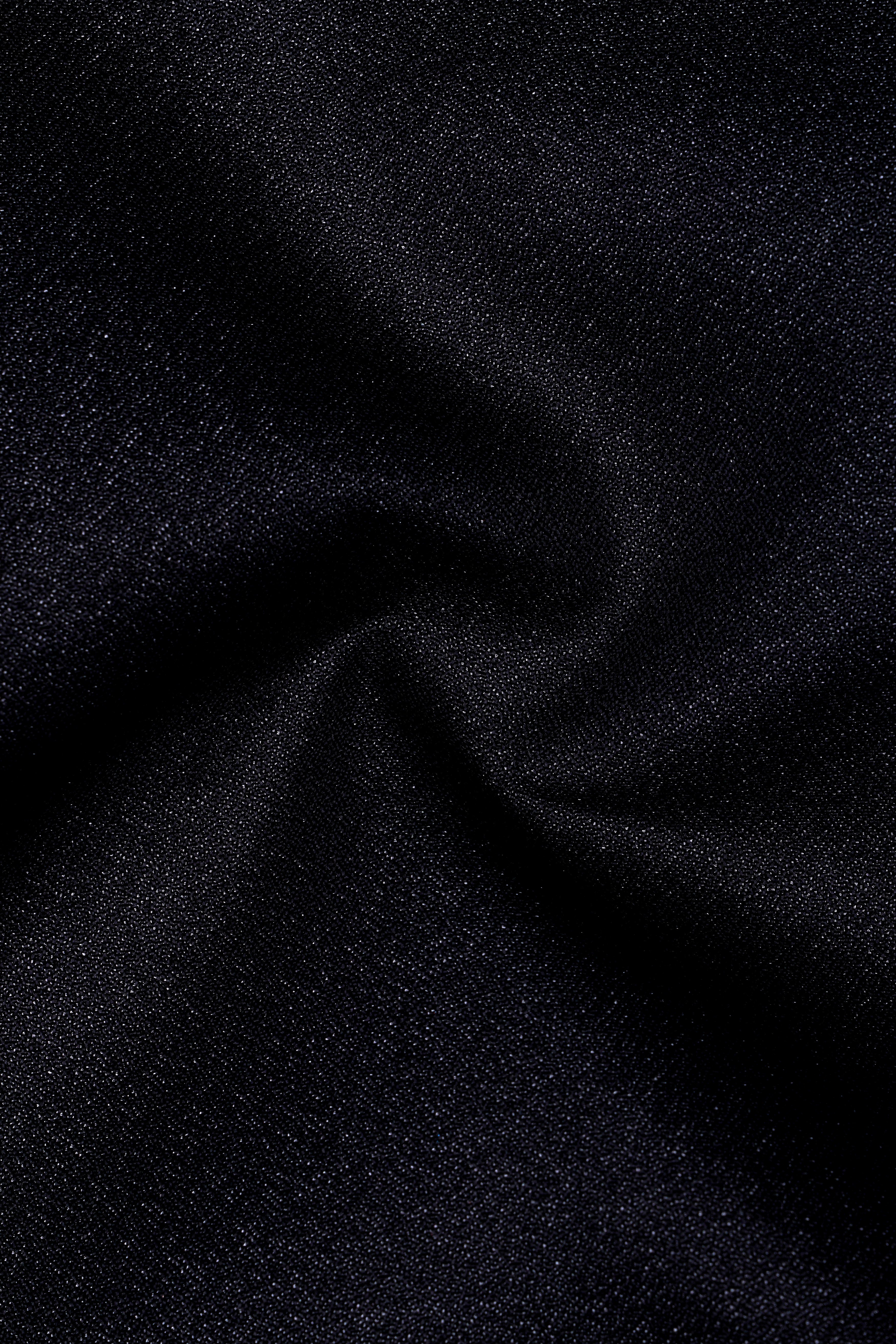 Jade Black Textured Waistcoat